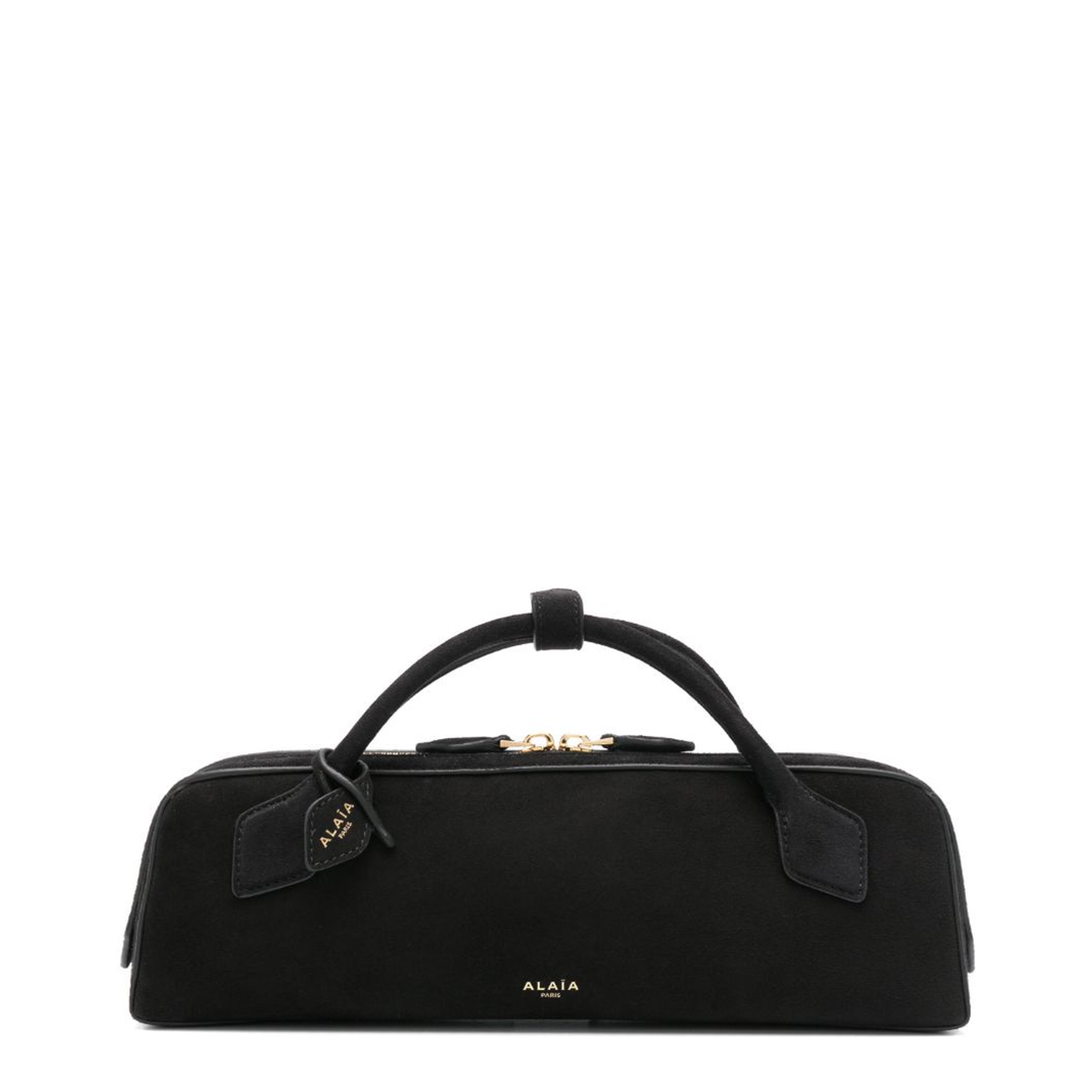 Le Teckel One Size Suede Leather Clutch - Noir - Image 1