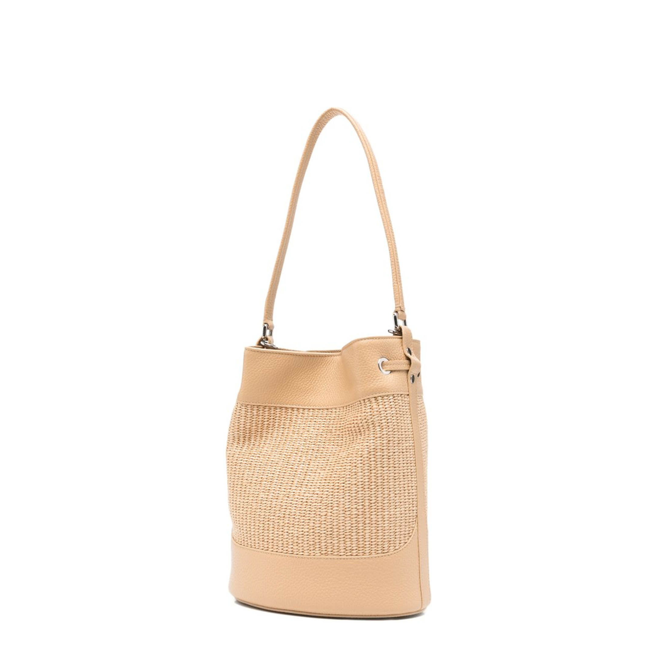 Mondà Vimini Small Straw Bucket Bag - Beige - Image 2