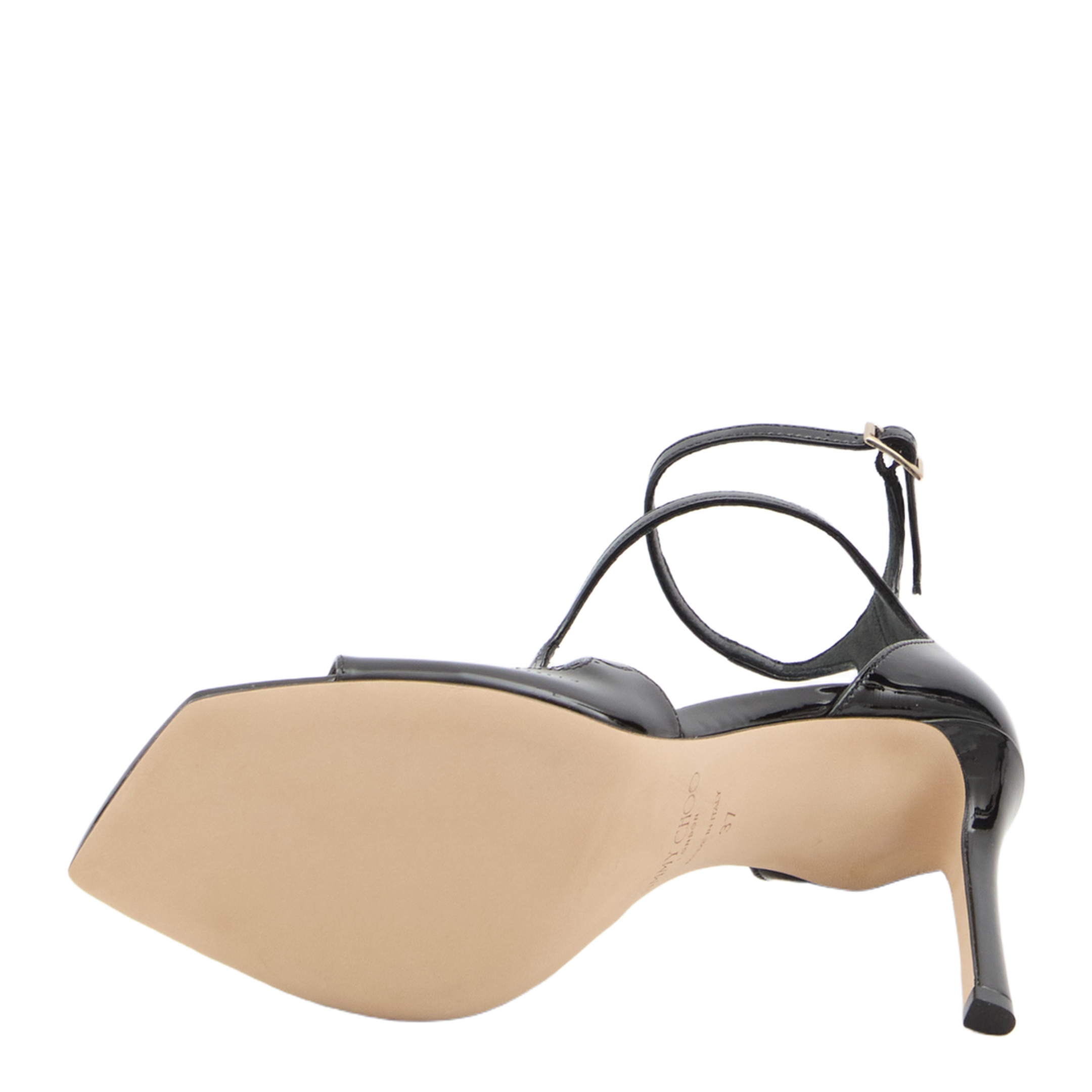 Black Patent Leather Sandals - Image 4