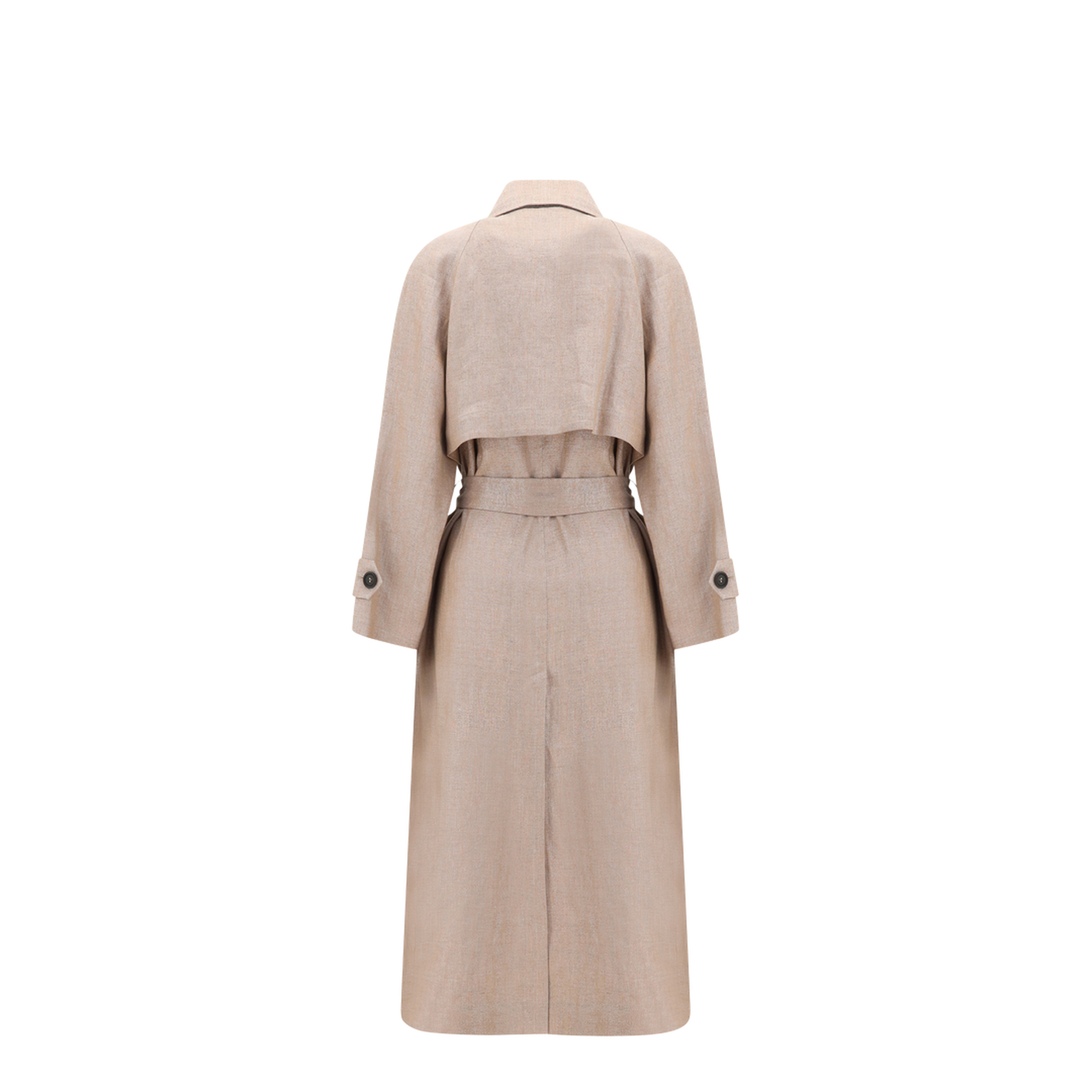 Linen Trench Coat with Lurex - Image 2