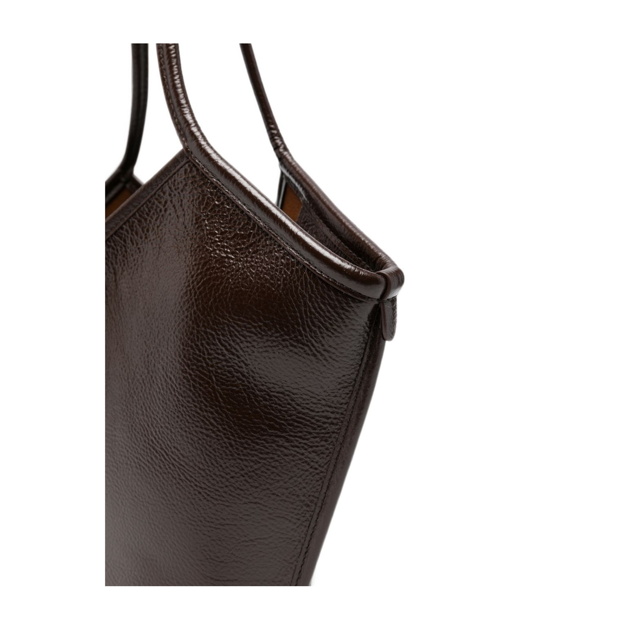 Calella Small Calf Leather Tote Bag - Dark Brown - Image 3