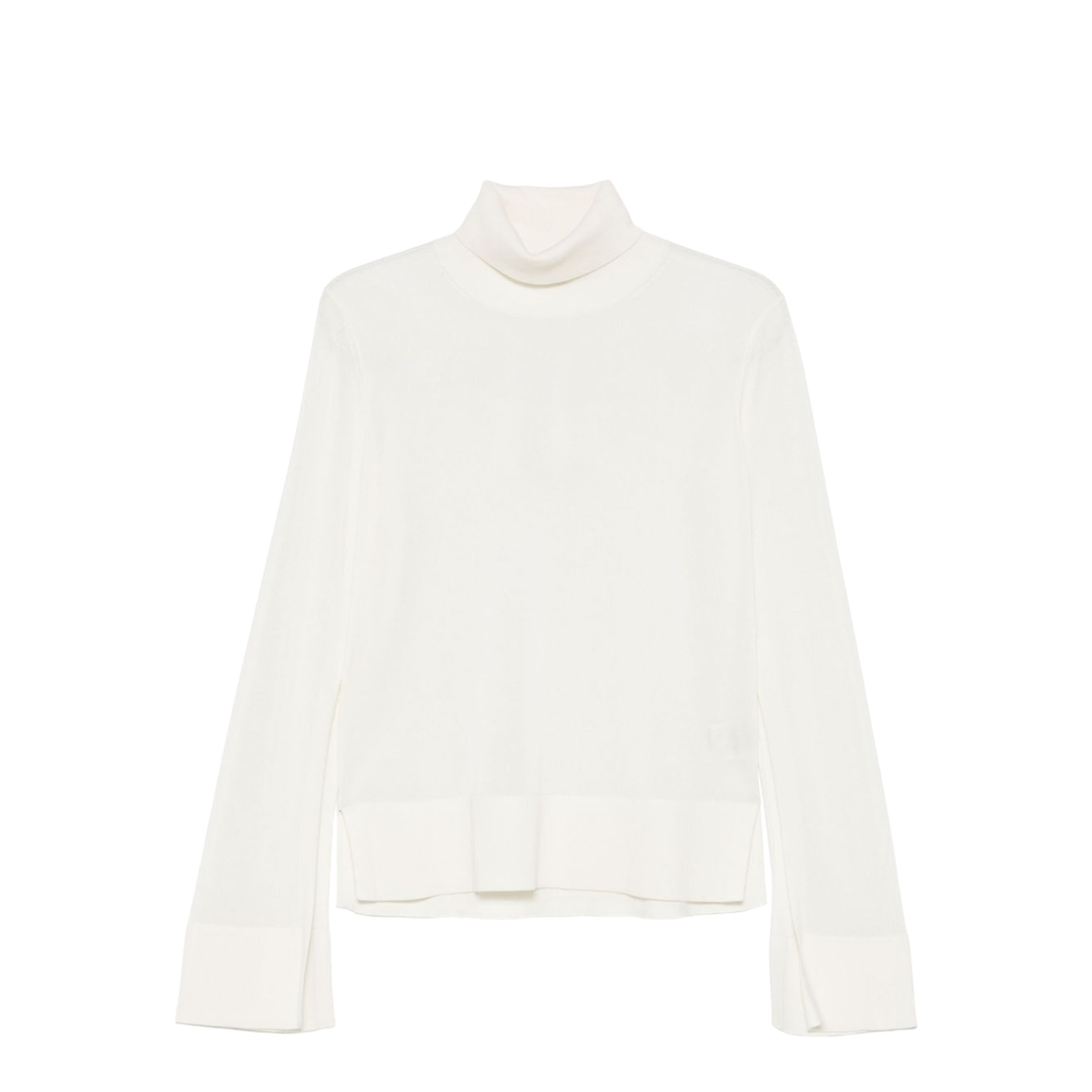 White High-Neck Knit Top - Image 1
