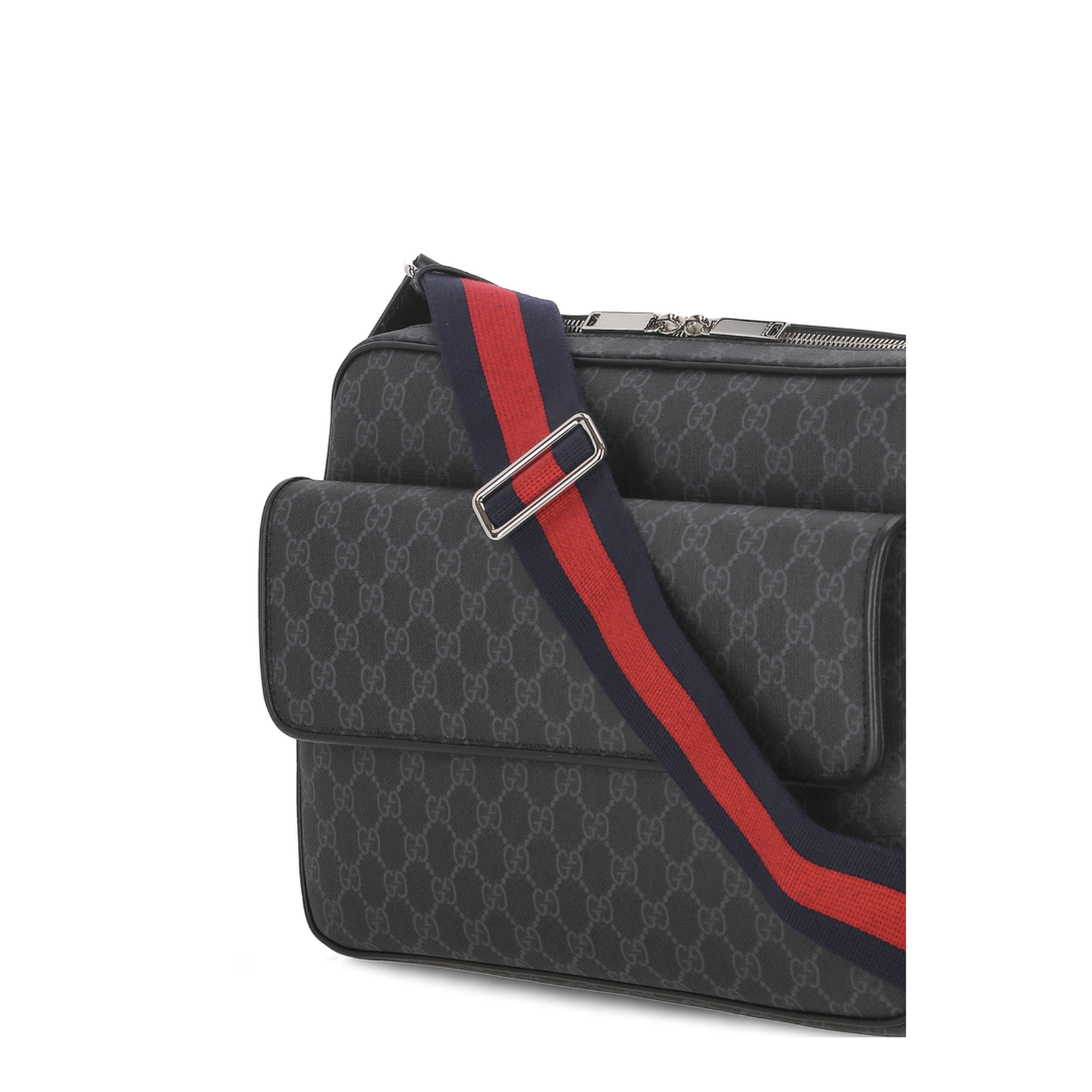 Ophidia Small Canvas Crossbody Bag - Gray - Image 5