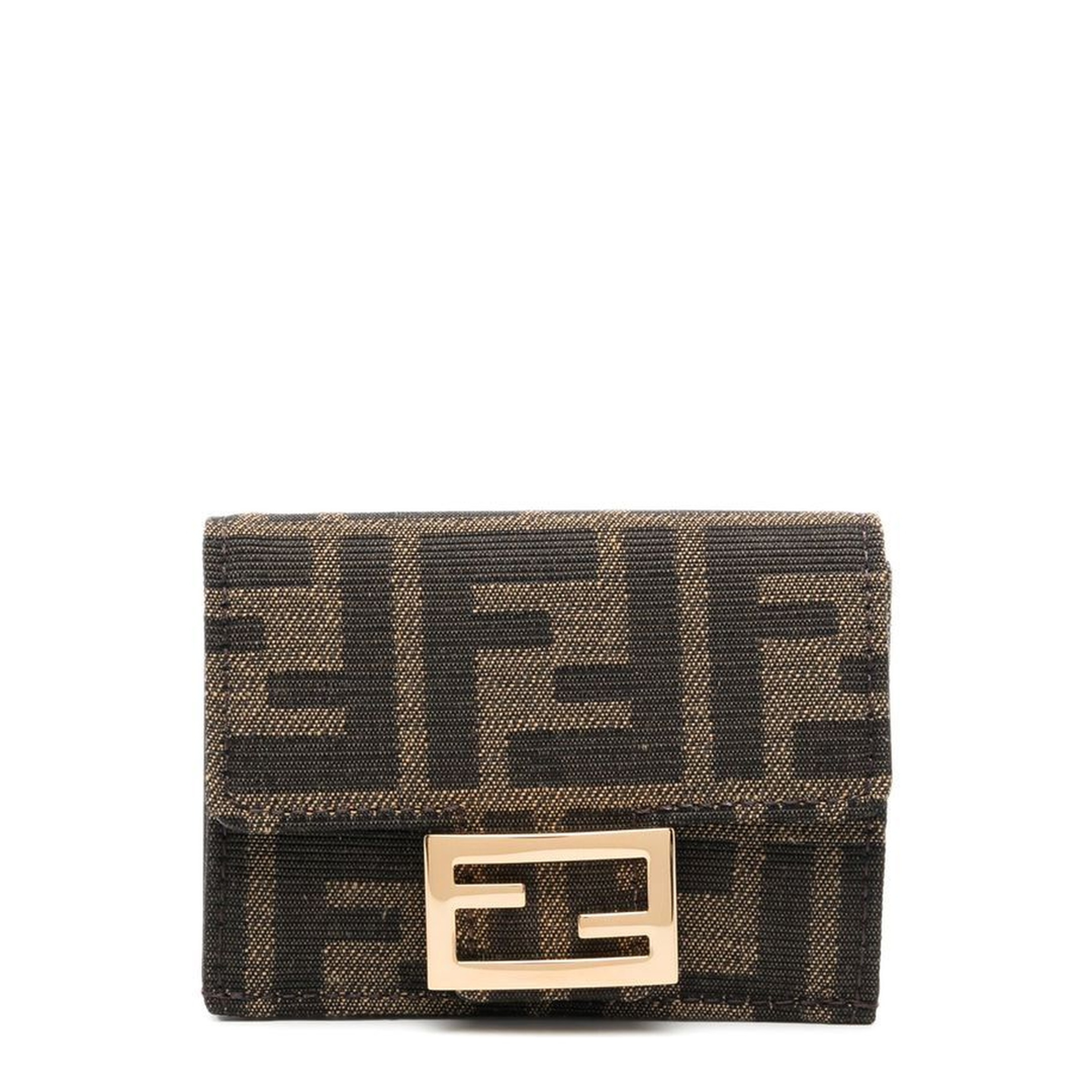 Baguette FF Jacquard Wallet - Brown - Image 1