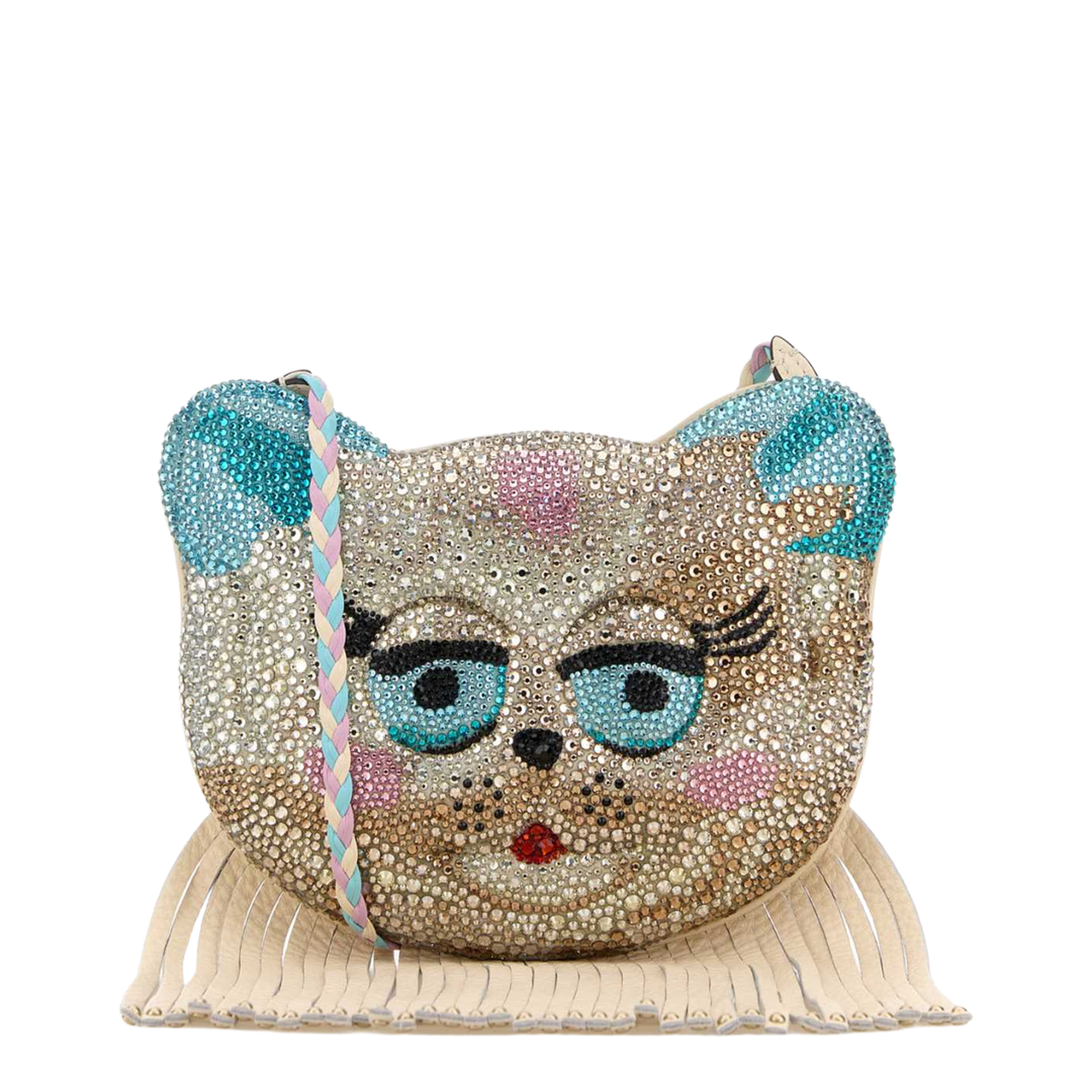 Embellished Leather Crossbody Bag - Image 1