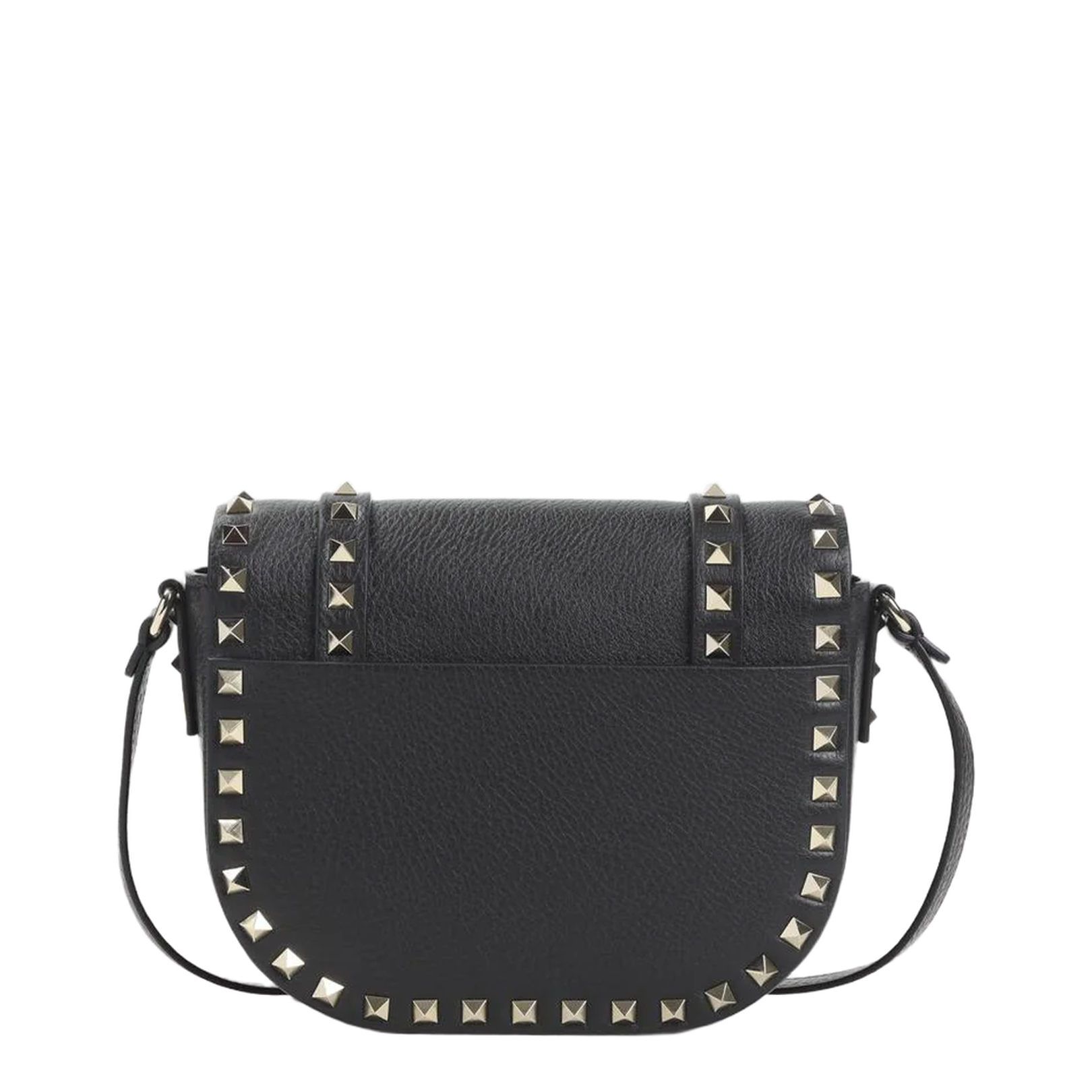 Rockstud Small Leather Crossbody Bag Black - Image 2
