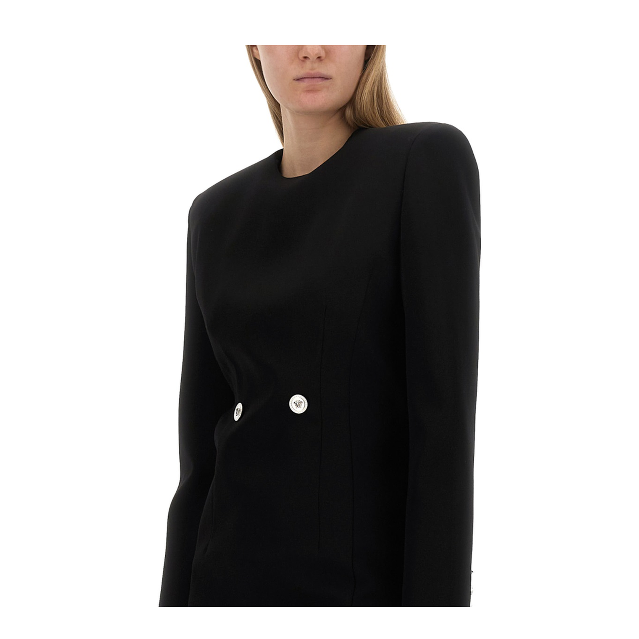 Mini Grain De Poudre Dress In Black - Image 4
