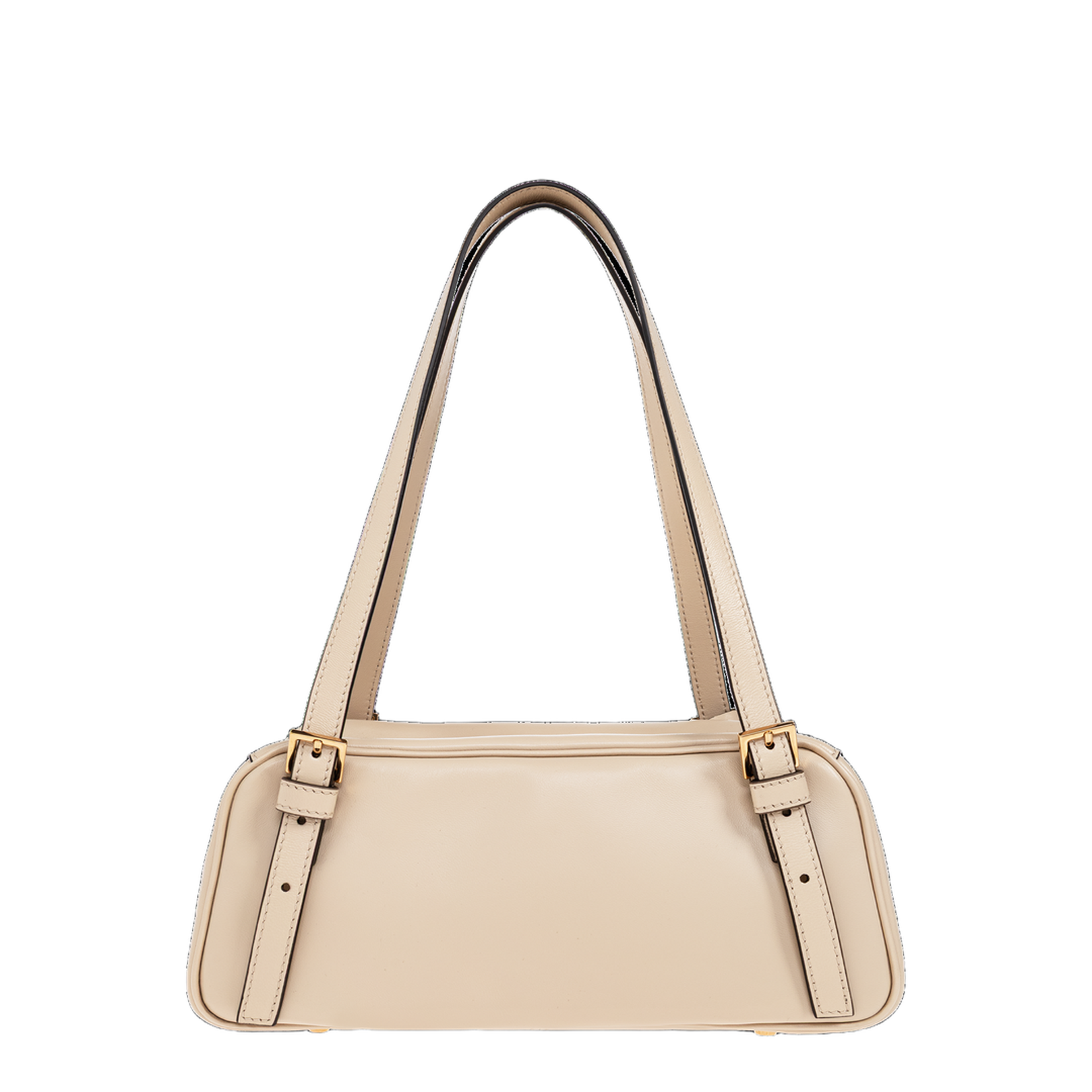 Tag Bowling Hand Bag Leather Beige - Image 3