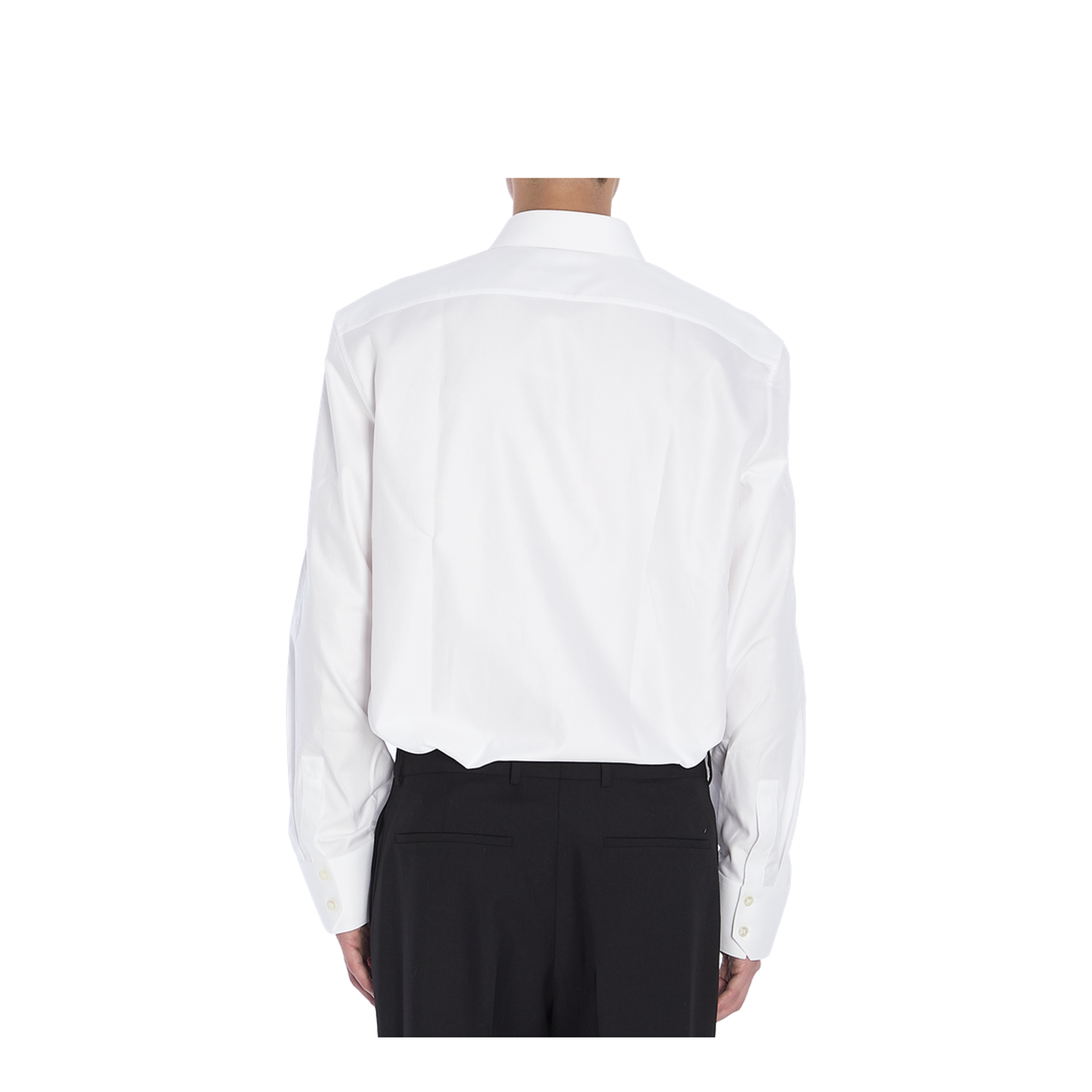 Shirt in Striped Cotton Poplin - Image 4