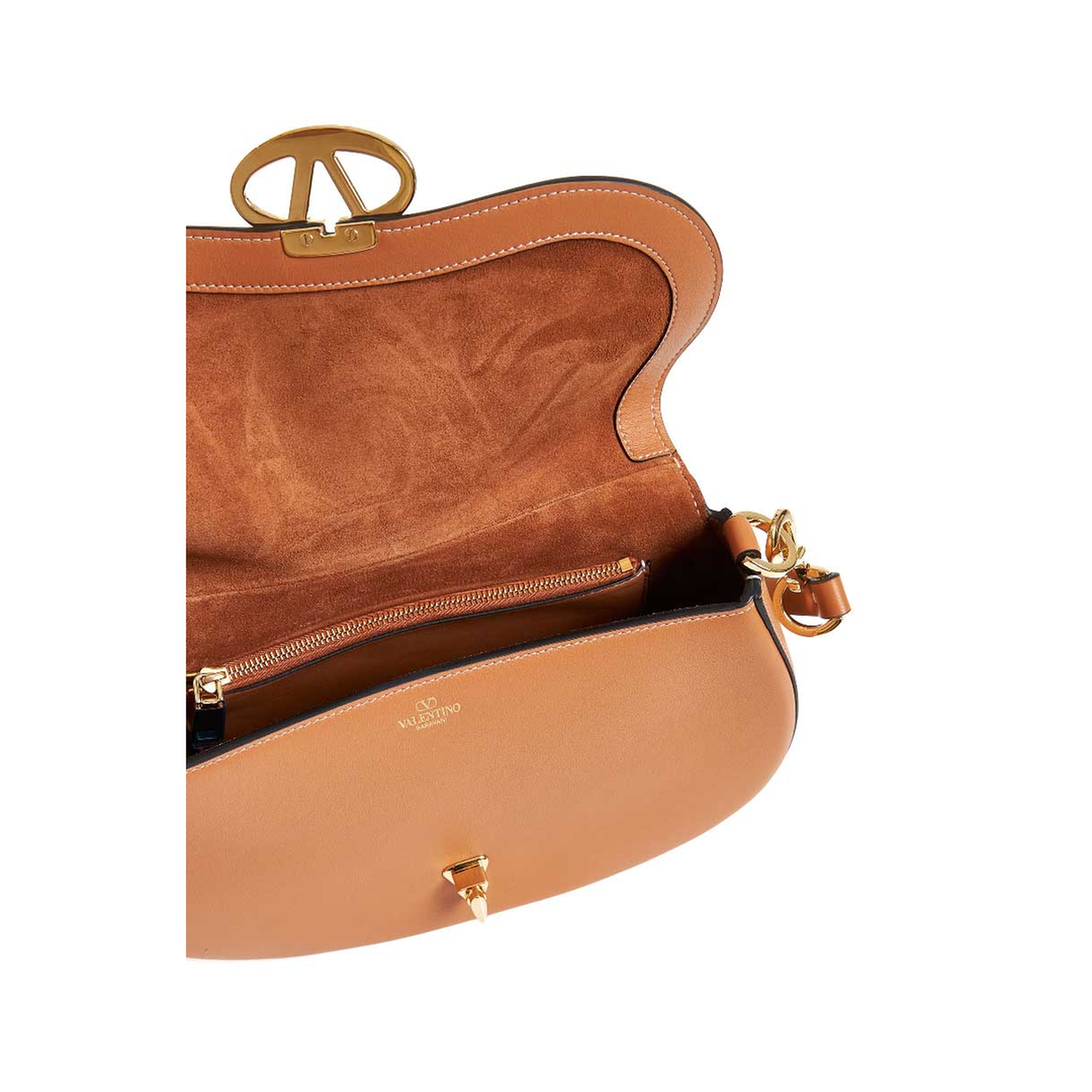 Ohval Small Calfskin Shoulder Bag - Beige - Image 5