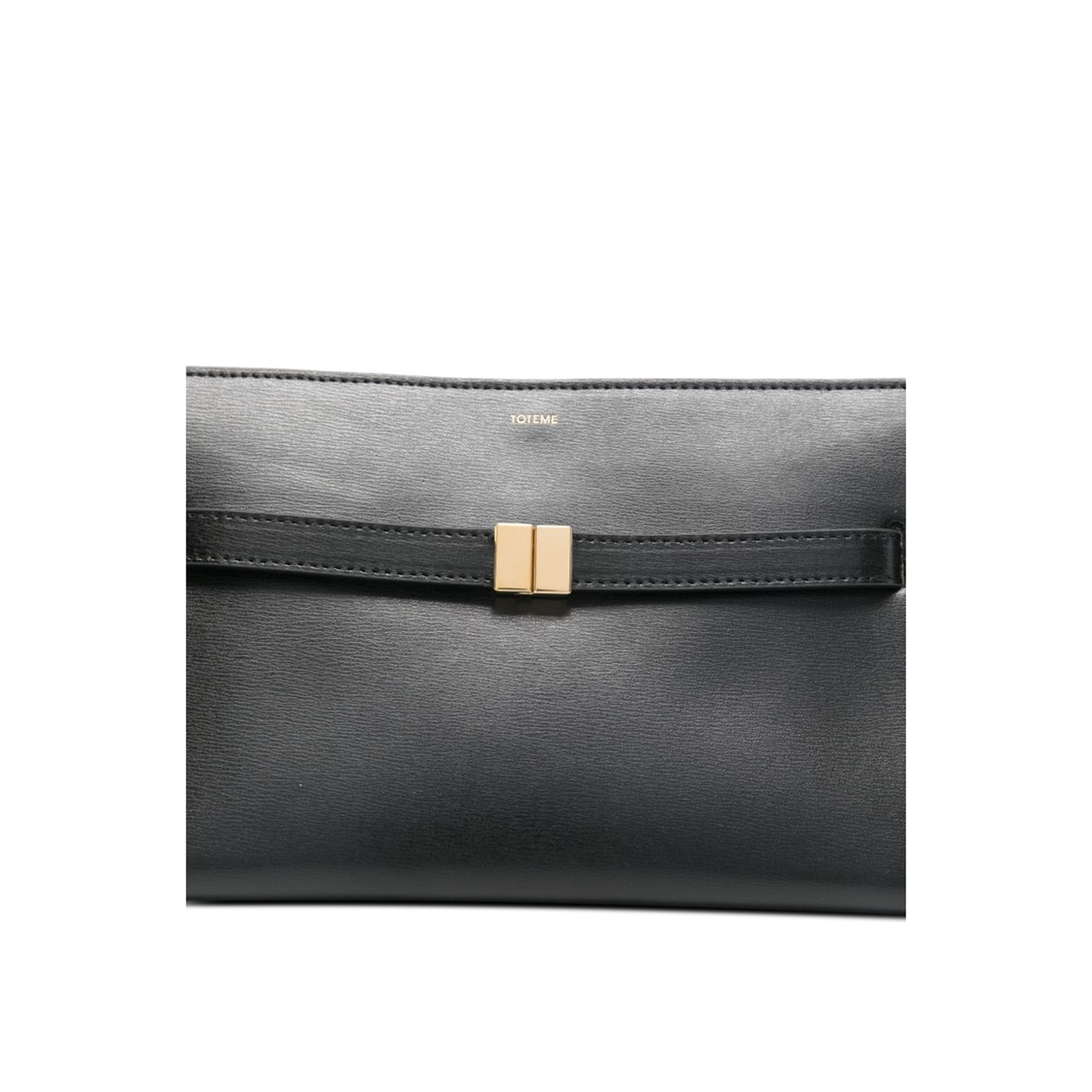 Belted Leather Crossbody Bag - Black - Image 5