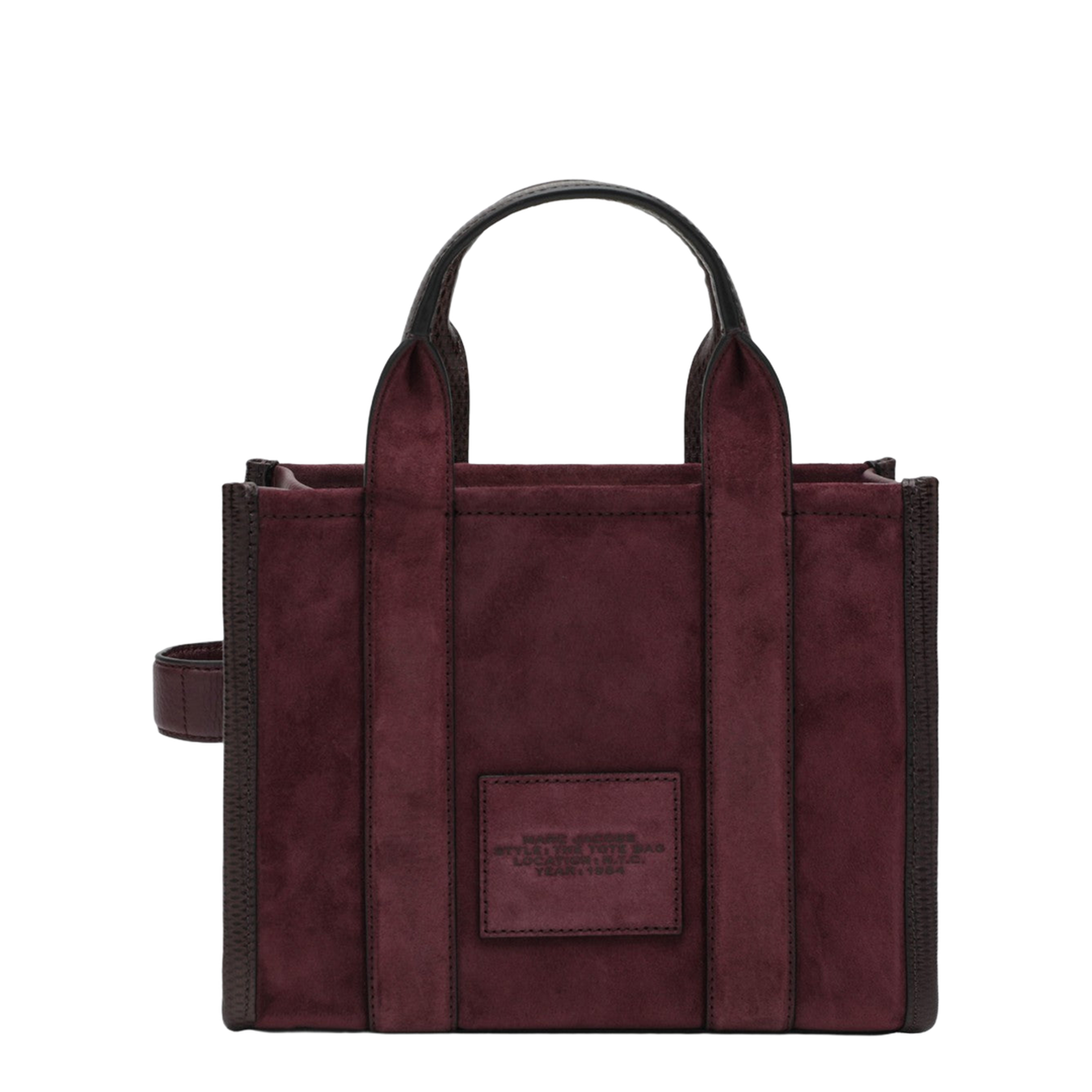 Small Plum Suede Tote Bag - Image 2