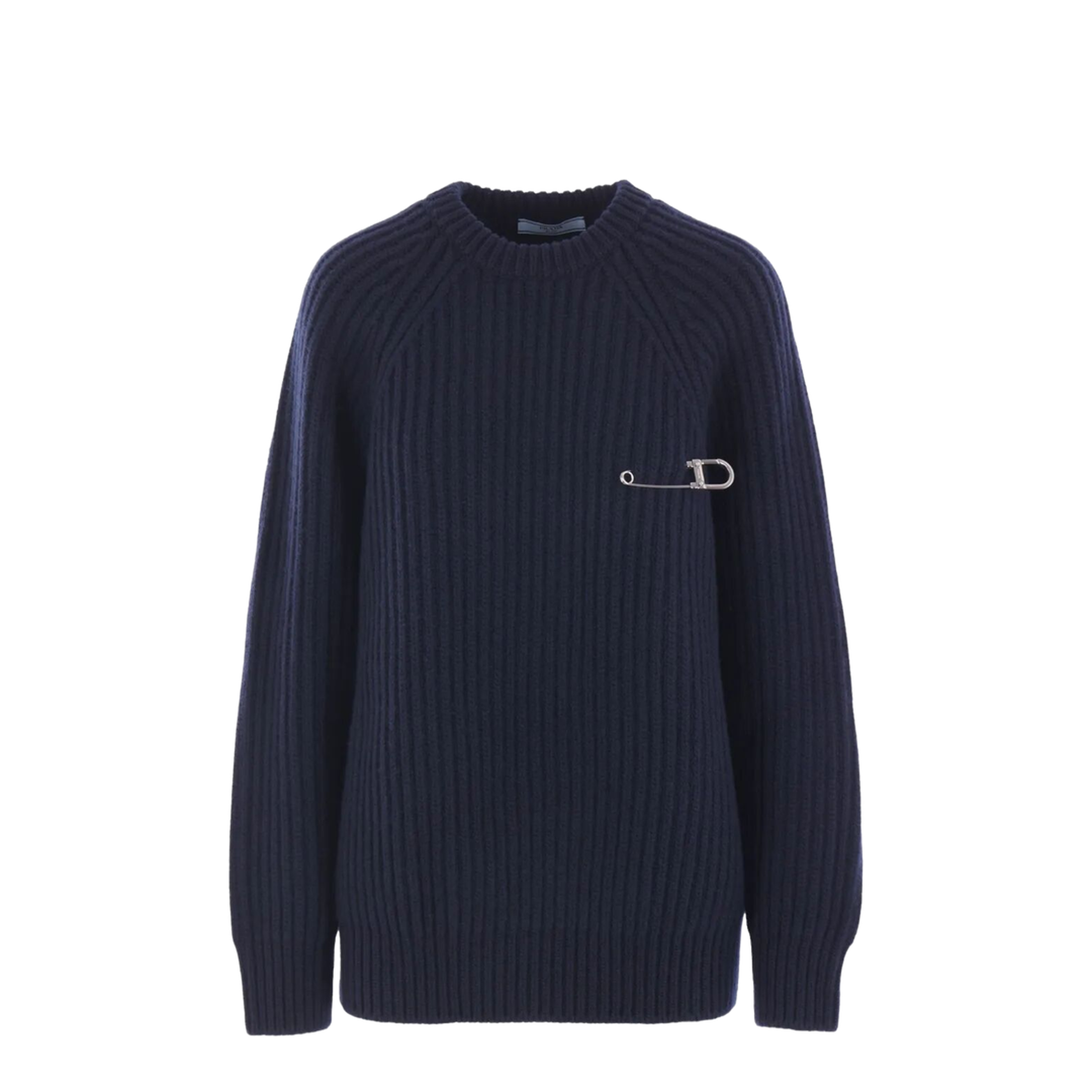 Ribbed-Knit Safety-Pin Sweater - Image 1