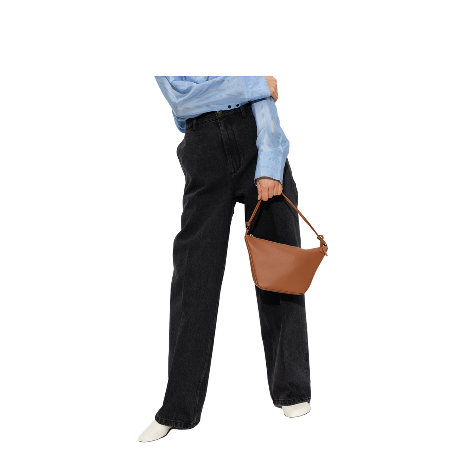 Mini Hammock Calfskin Hobo - Tan - Image 2