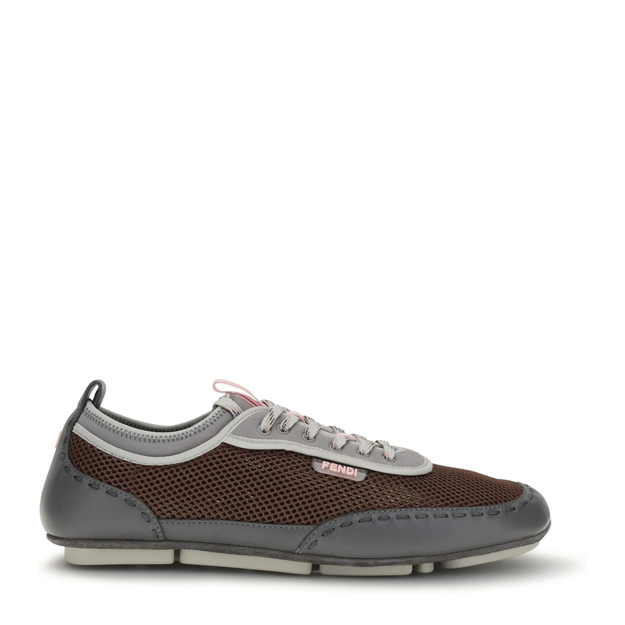 Leather and Mesh Sneakers - Image 1