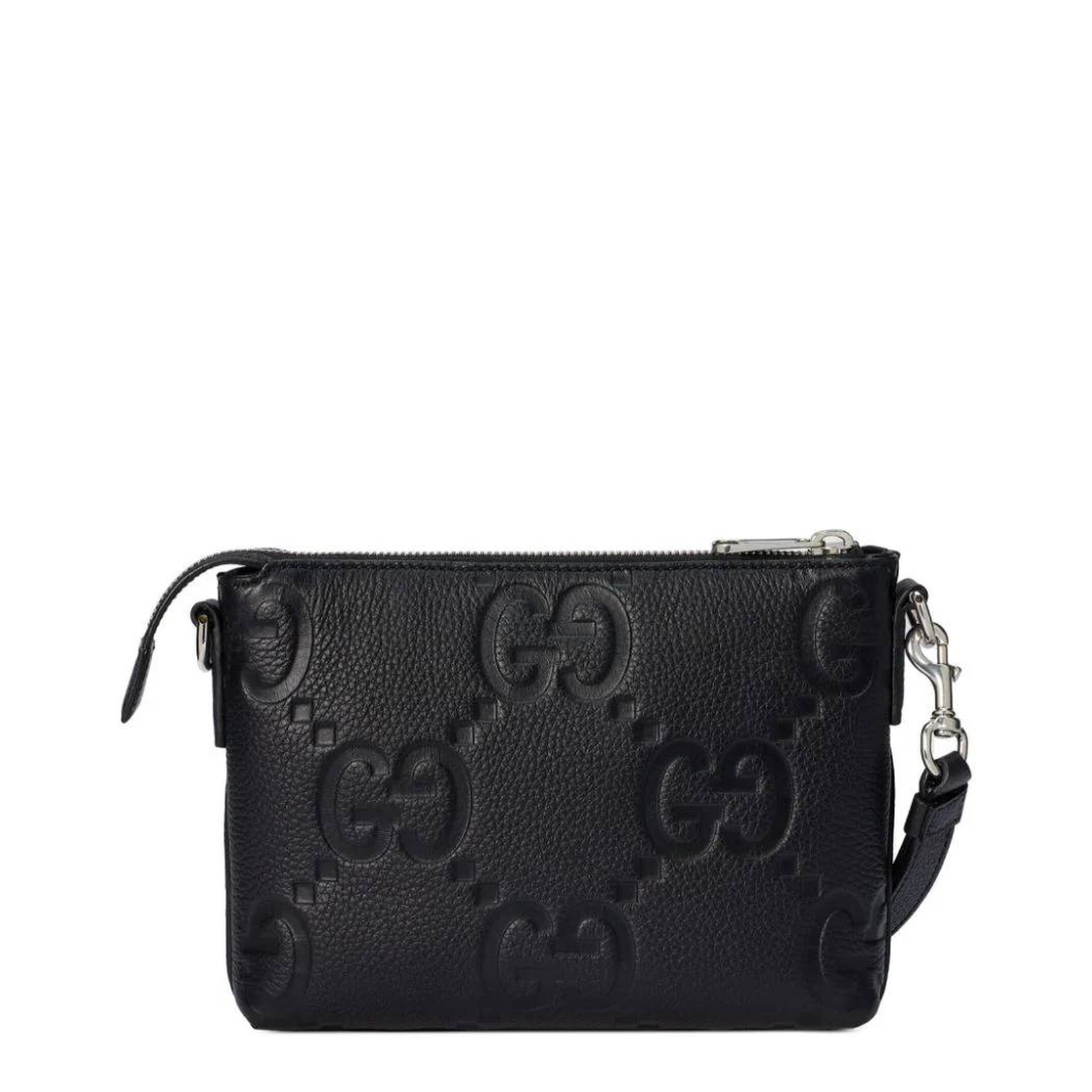GG Jumbo Small Leather Crossbody Bag - Gray - Image 5