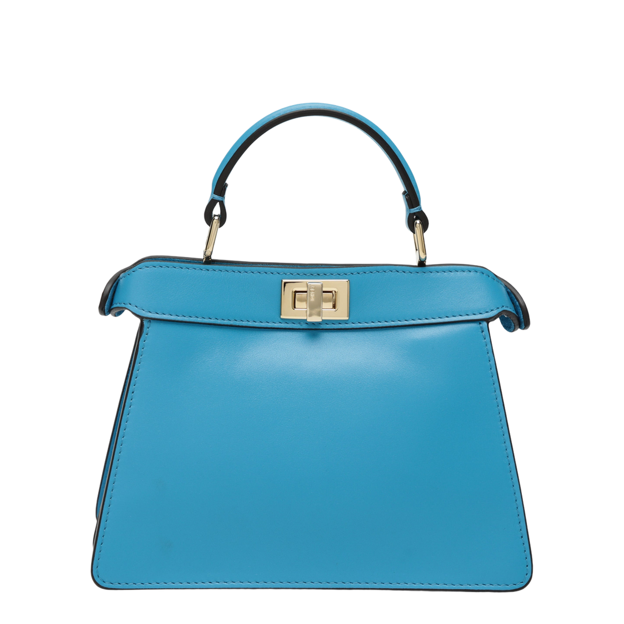 Peekaboo ISeeU Petite Calfskin Top-Handle Bag - Aquamarine Blue - Image 2