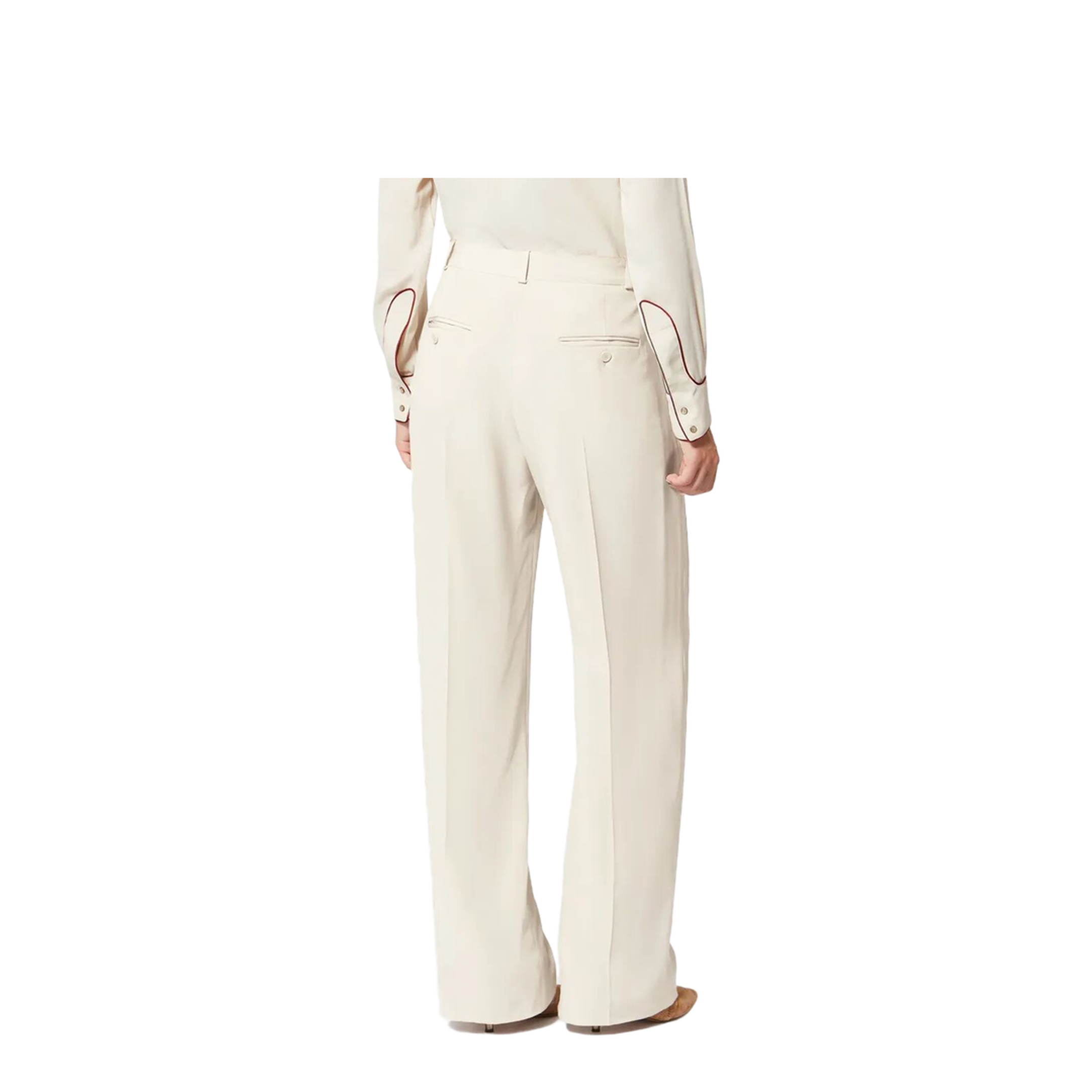 Neonda Flowing Crepe Pleated Suit Pants - Image 4