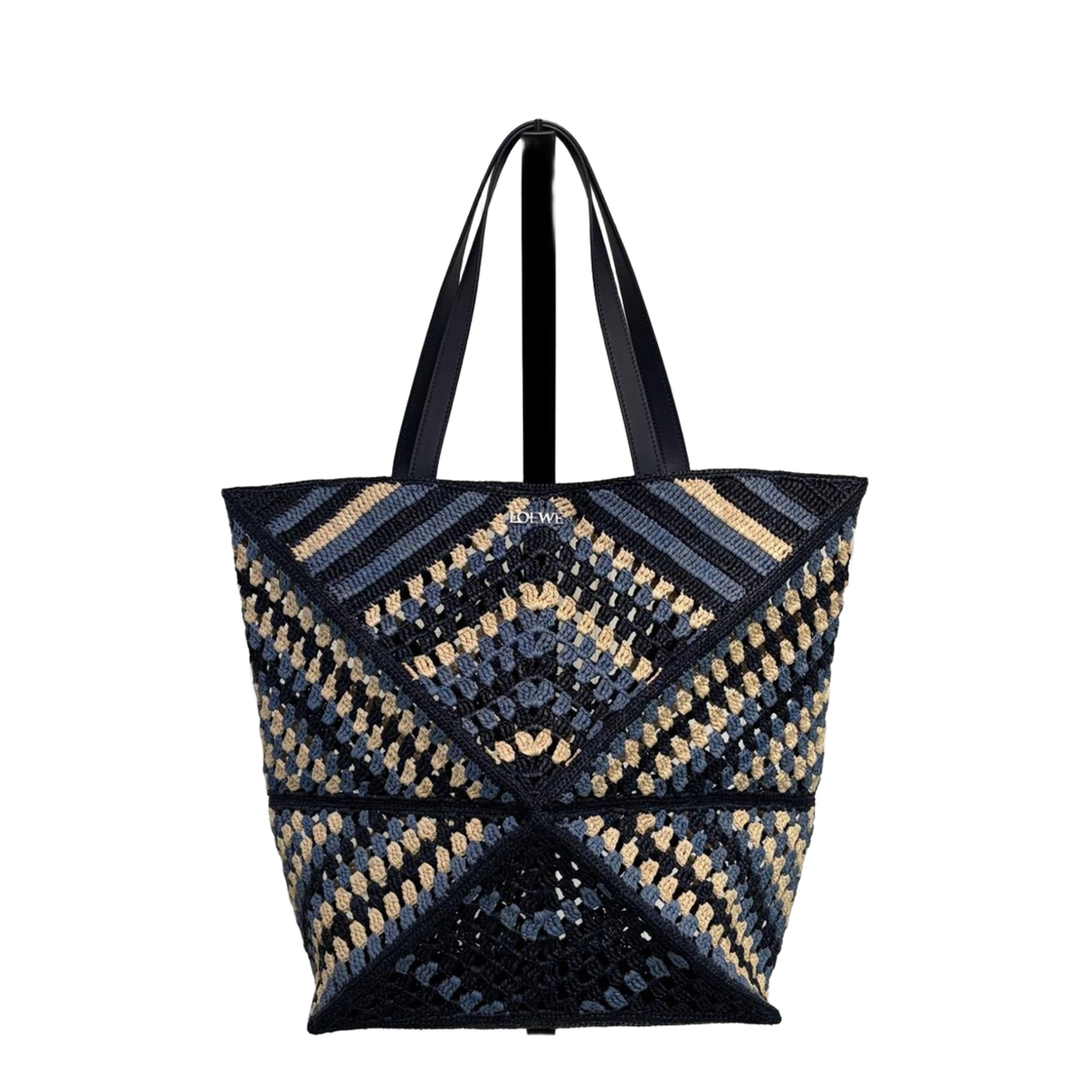 Puzzle XL Calfskin Tote - Ardesia/Deep Ruby - Image 1