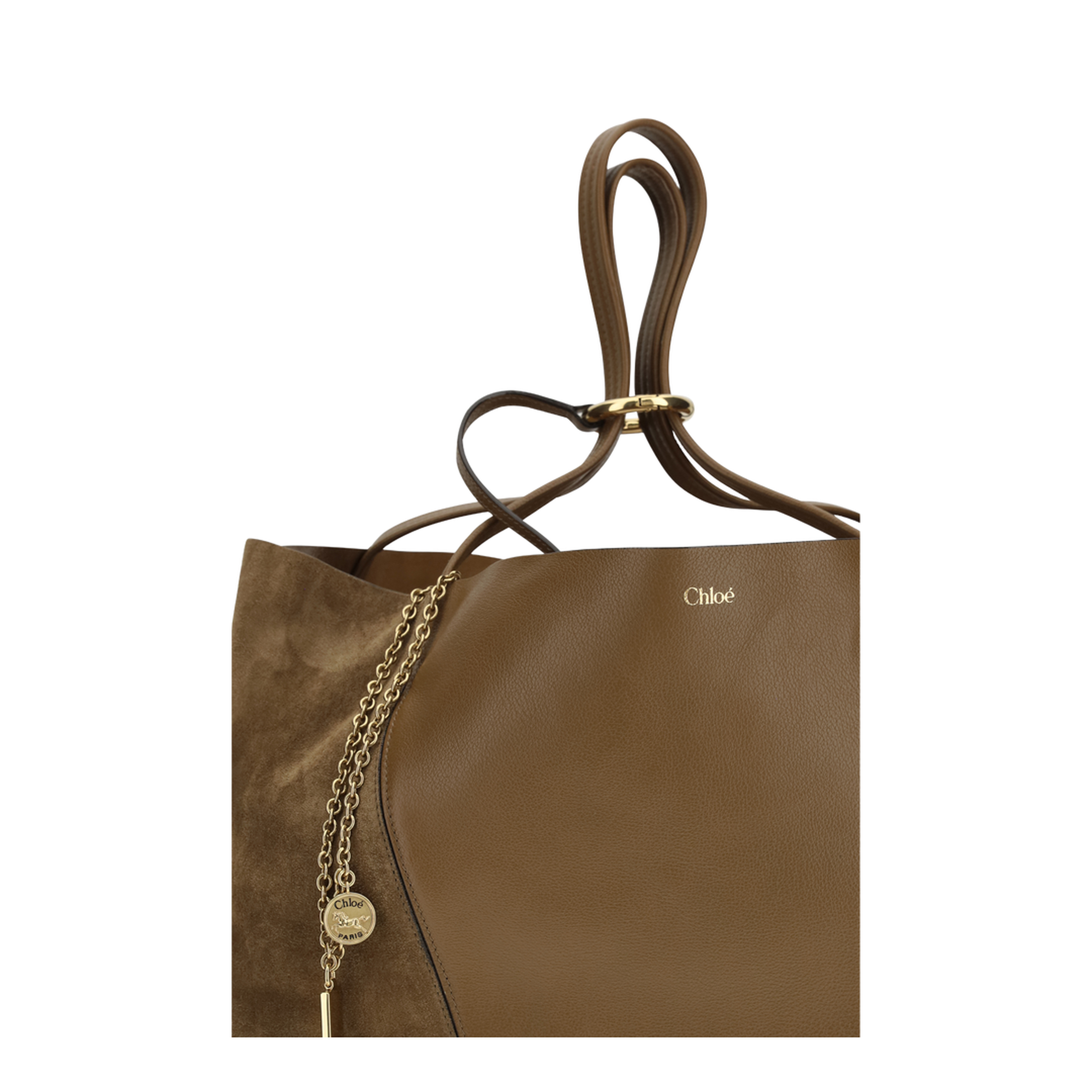 Spin Tote Bag in Grenadine Leather and Suede - Image 4