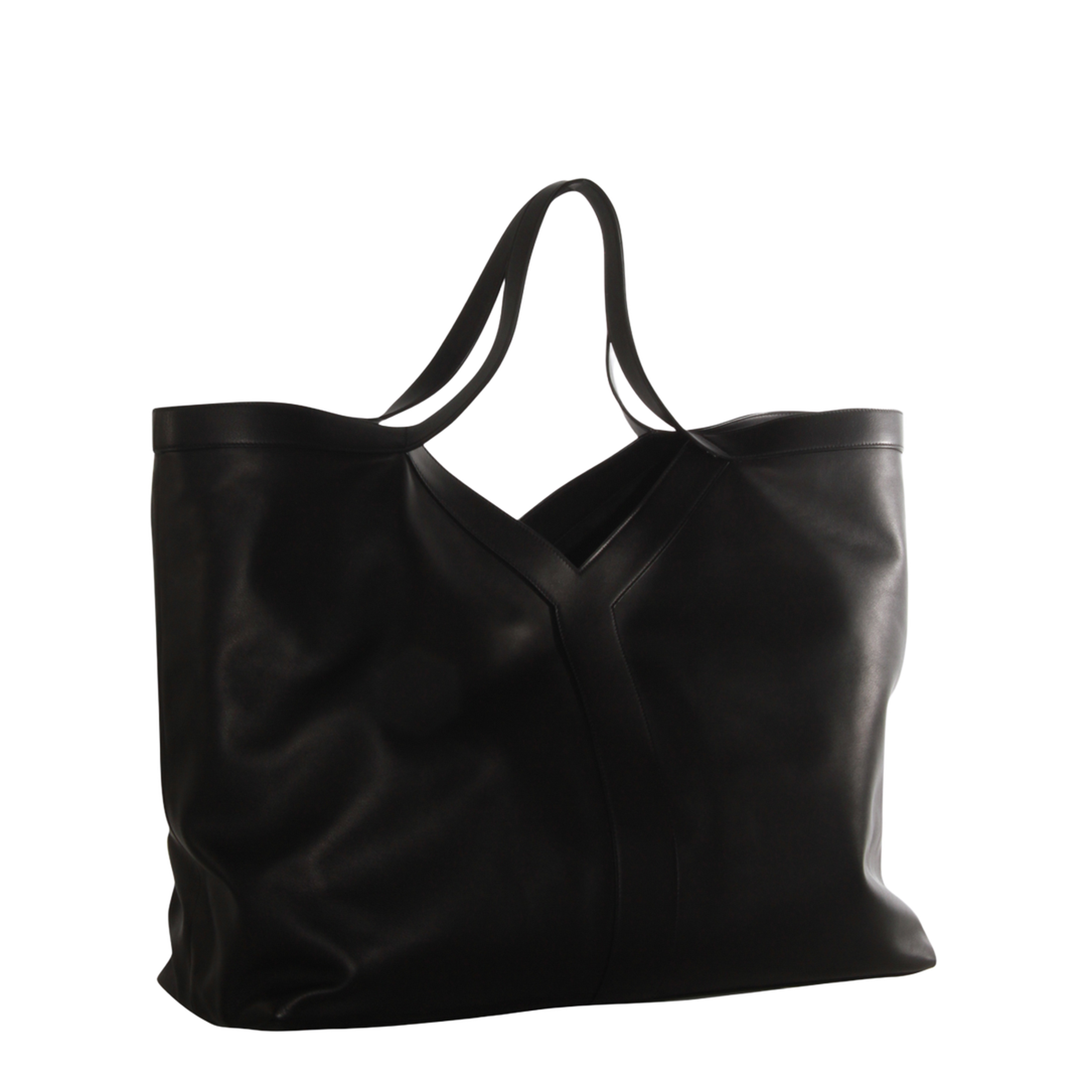 Y Maxi Tote in Grained Leather - Image 3