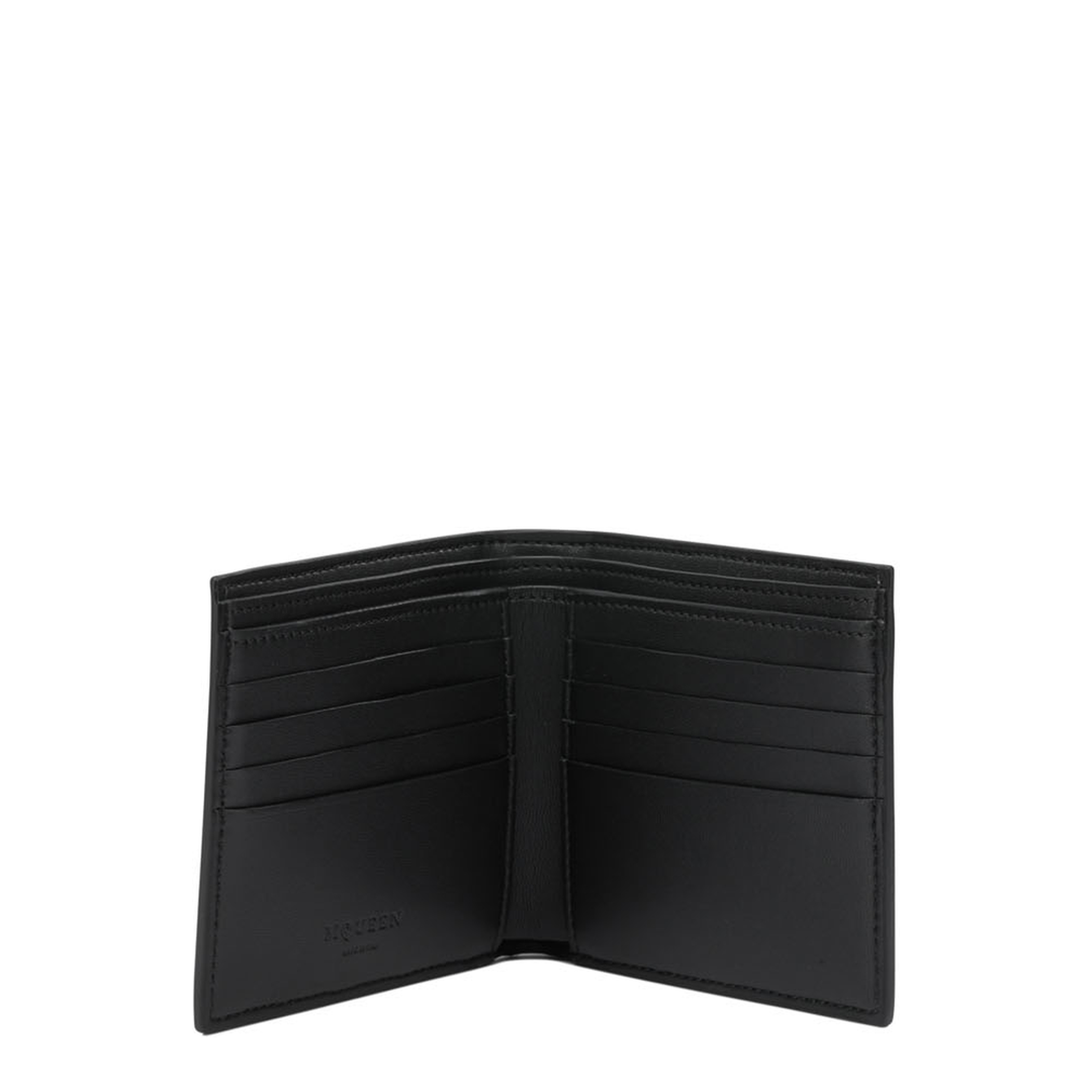Alexander McQueen McQueen Bifold Wallet With Logo In Black Calfskin - Image 5