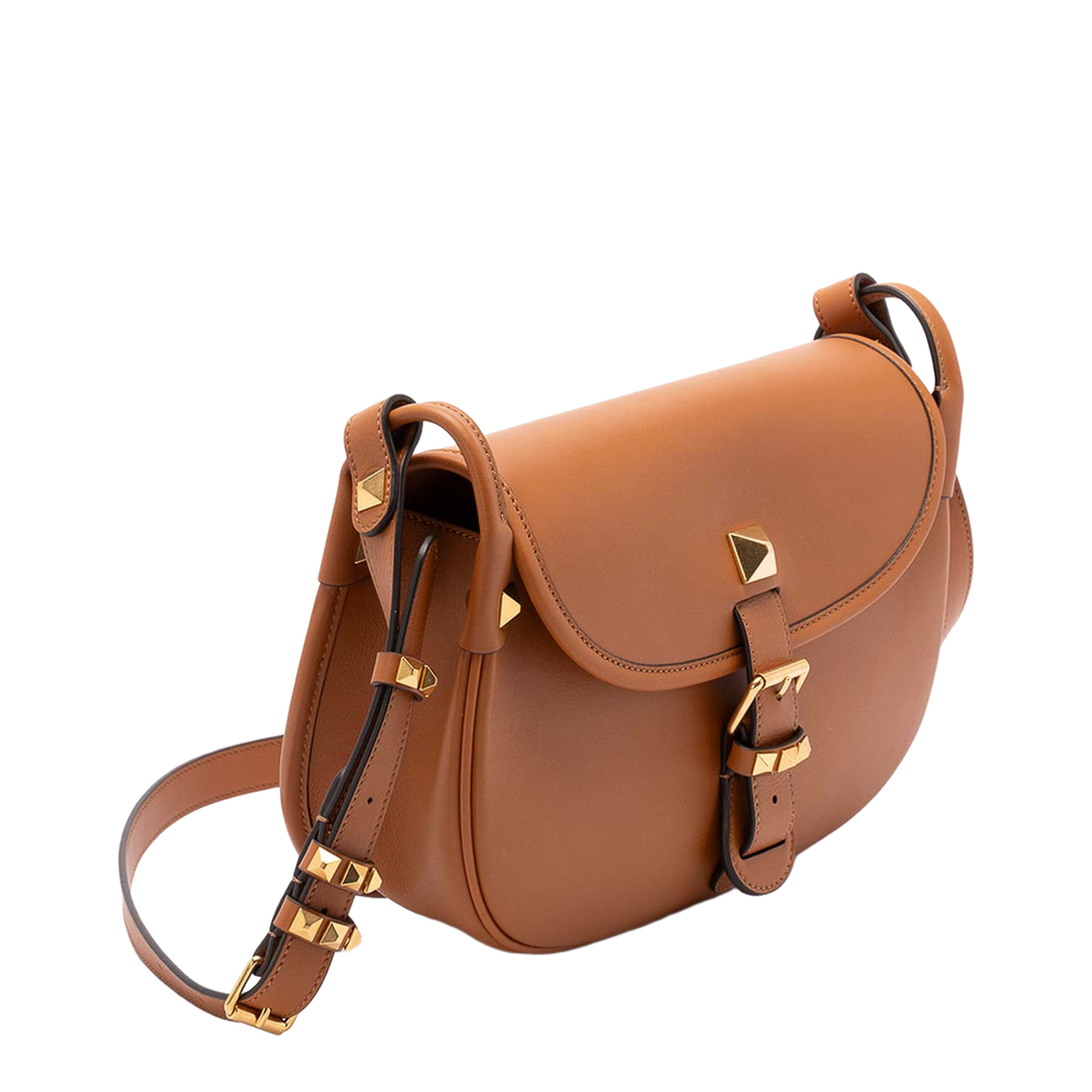 Flaneuse Small Leather Crossbody Bag - Brown - Image 3