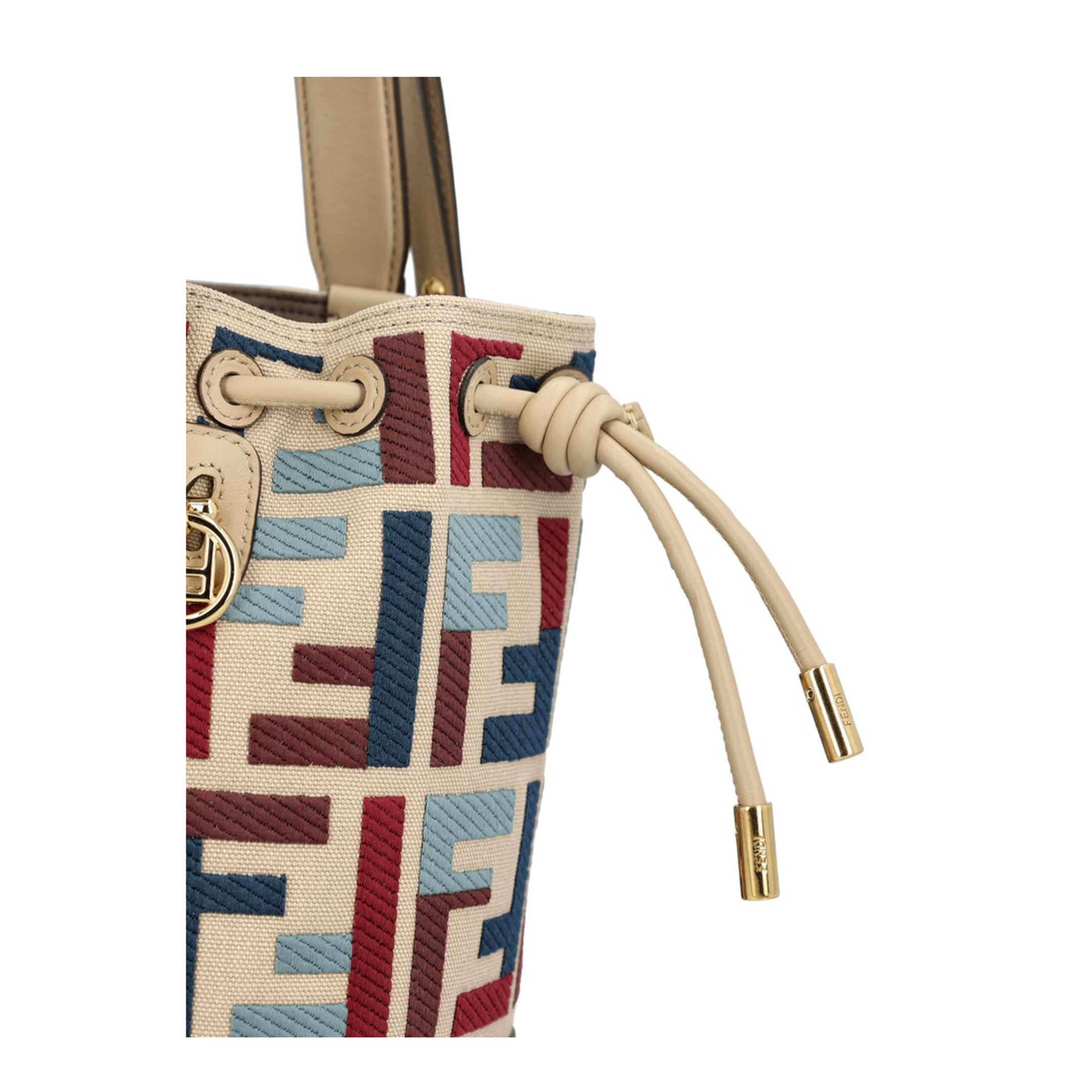 Mon Tresor Mini Canvas Bucket Bag - Multicolour - Image 3