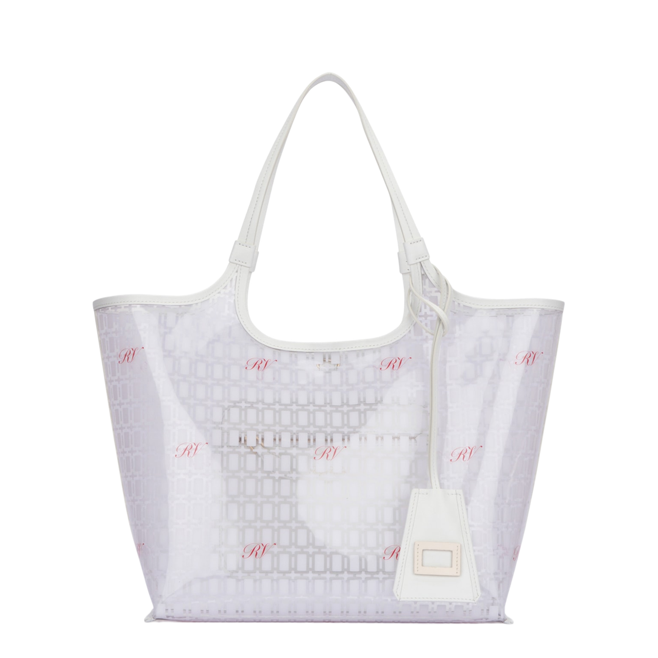 Grand Vivier Medium PVC Shopping Bag - White - Image 1