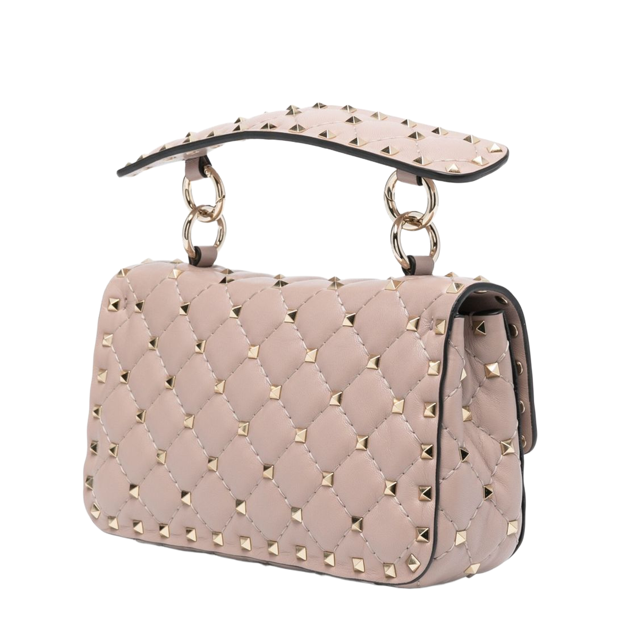 Rockstud Spike Small Nappa Chain Bag - Poudre - Image 5