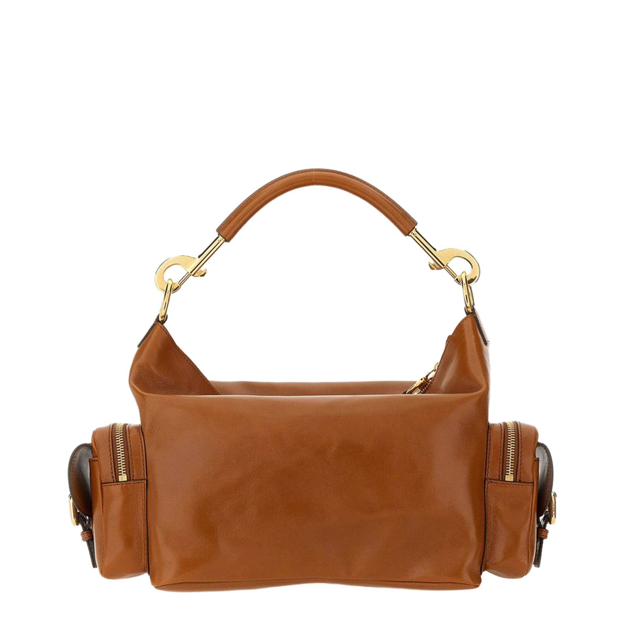 Shiny Buffalo Leather Camera Bag - Clay Brown - Image 4