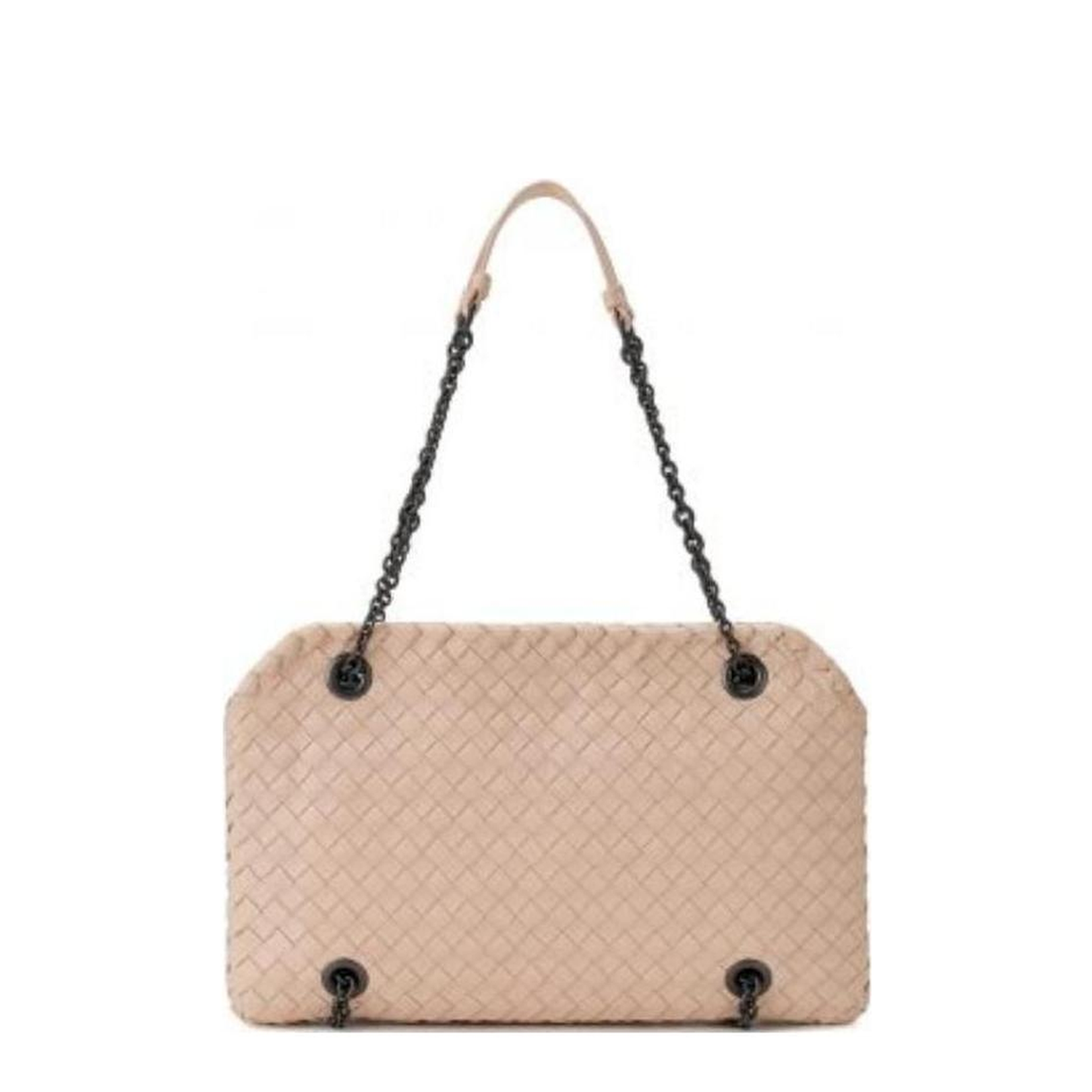 Intrecciato Small Leather Shoulder Bags - Beige - Image 1