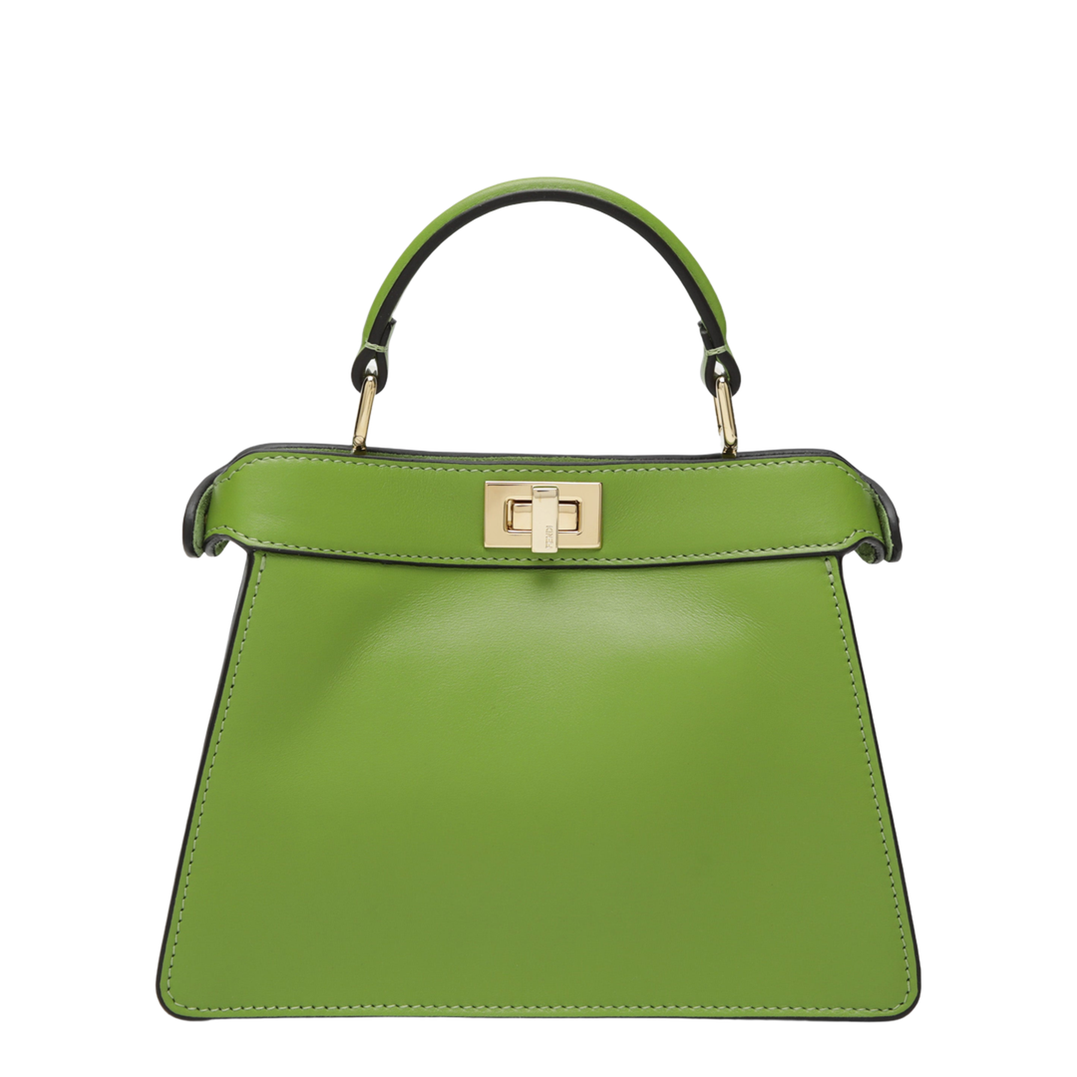 Peekaboo ISeeU Petite Calf Leather Top-Handle Bag - Forest Green - Image 2