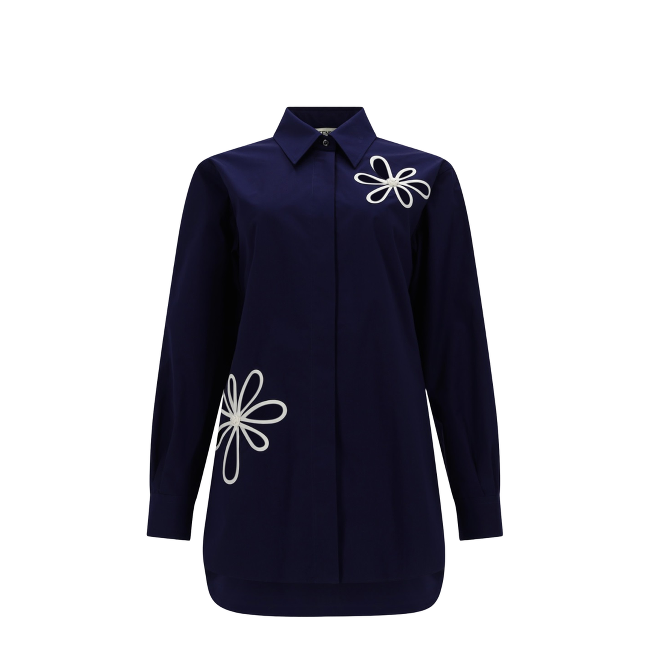 Dark Blue Poplin Shirt - Image 1