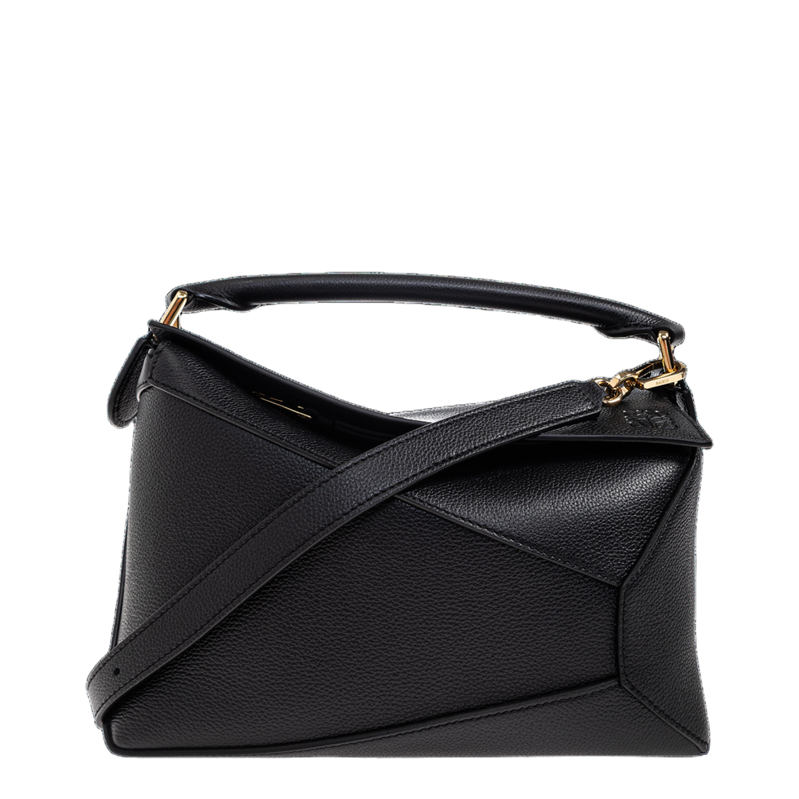 Puzzle Small Handbag Leather Black - Image 1