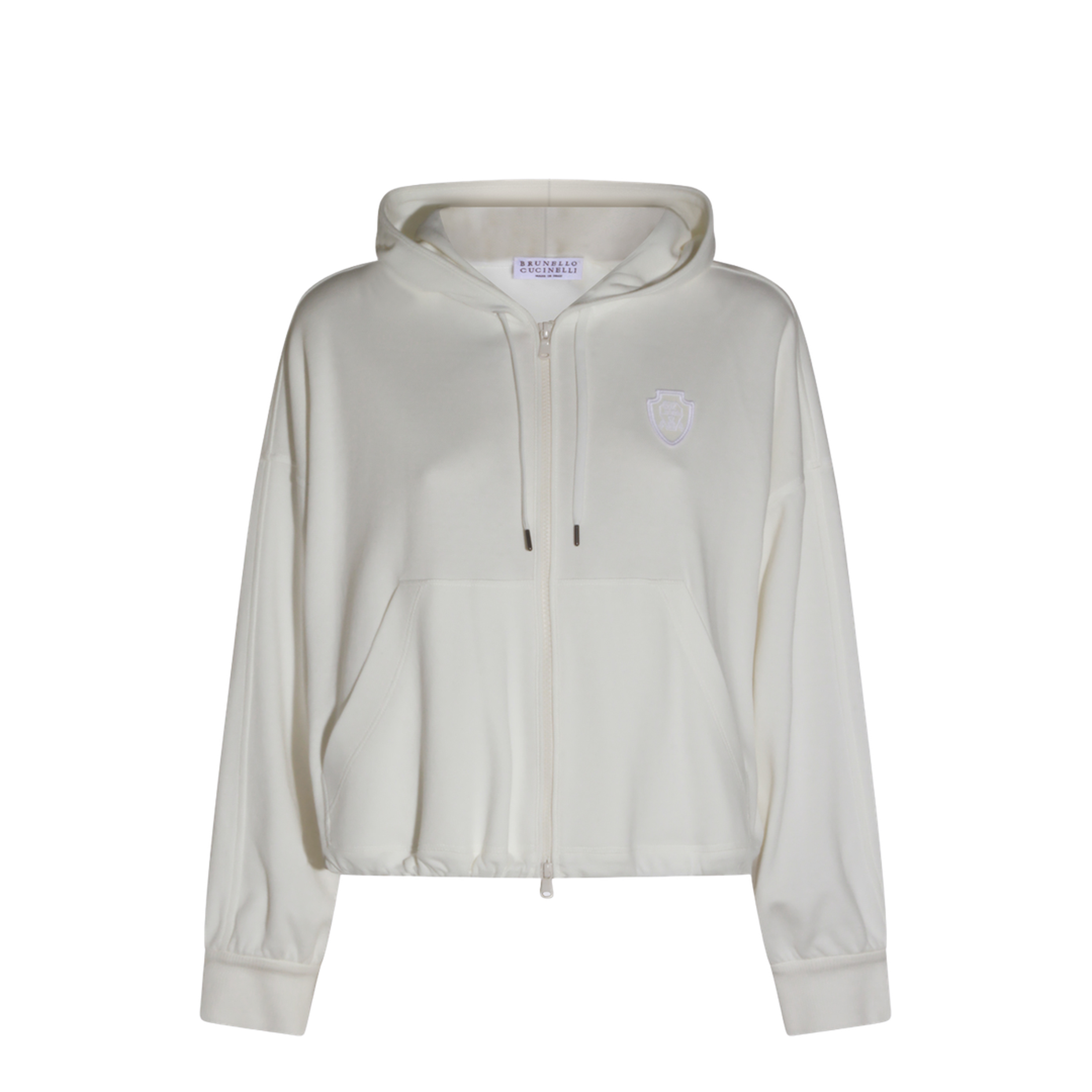 Hooded Zip-Up Sweatshirt in Technical Cotton Jersey - Image 2