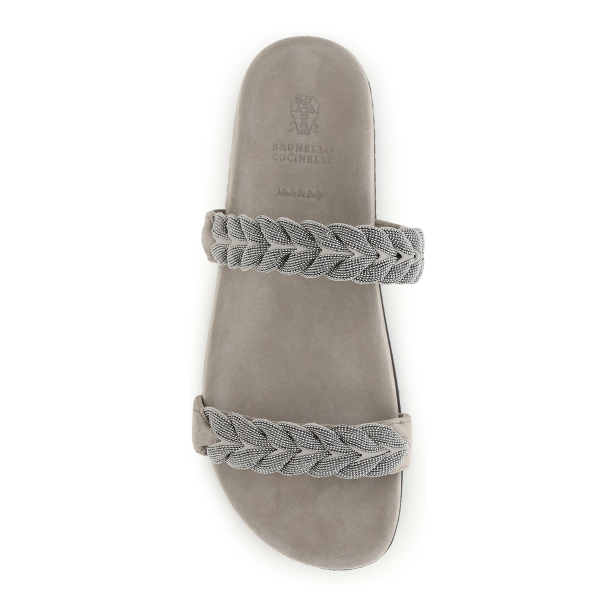 Laurel leaf monili-embellished Slides - Image 4