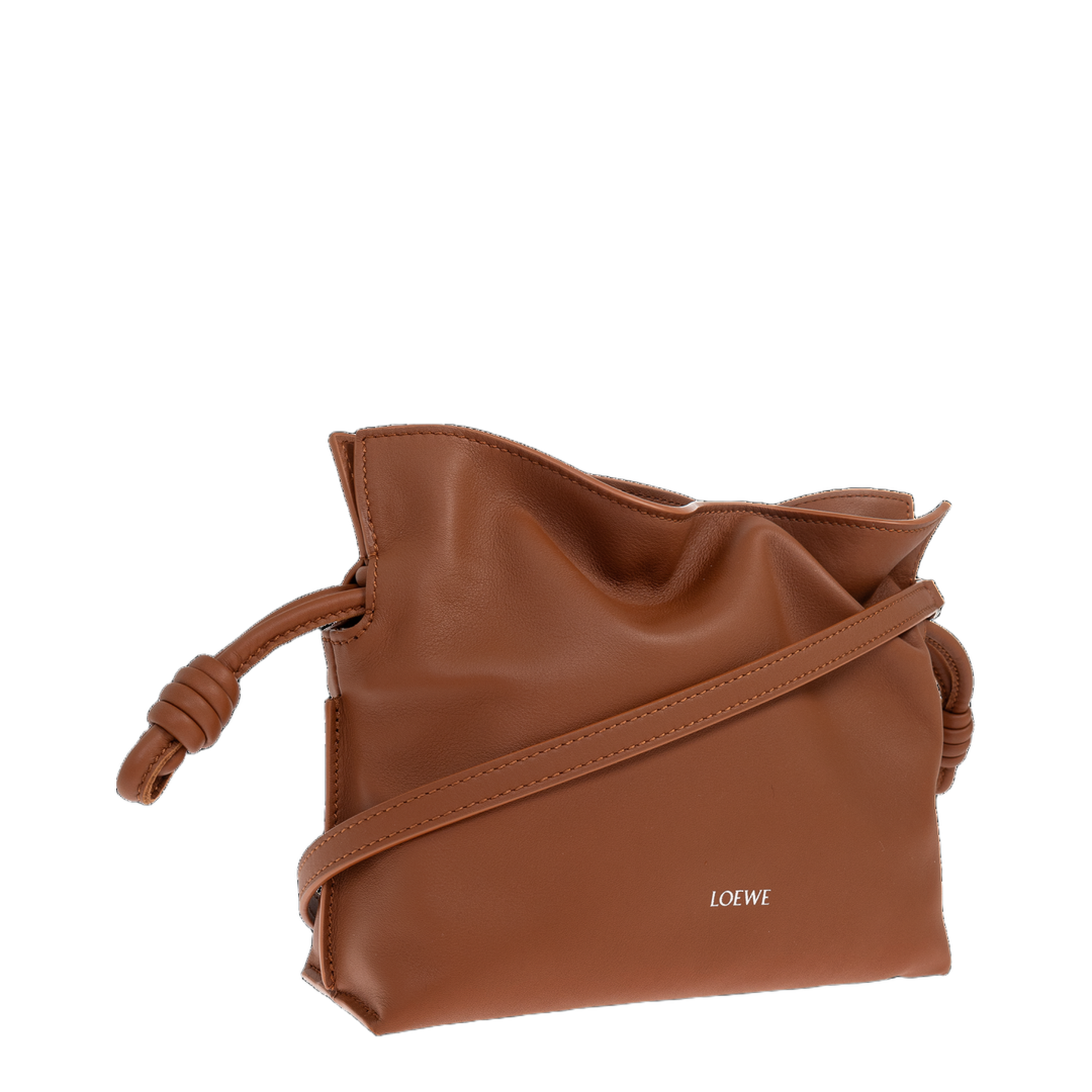 Flamenco Mini Calfskin Clutch Bags - Brown - Image 4