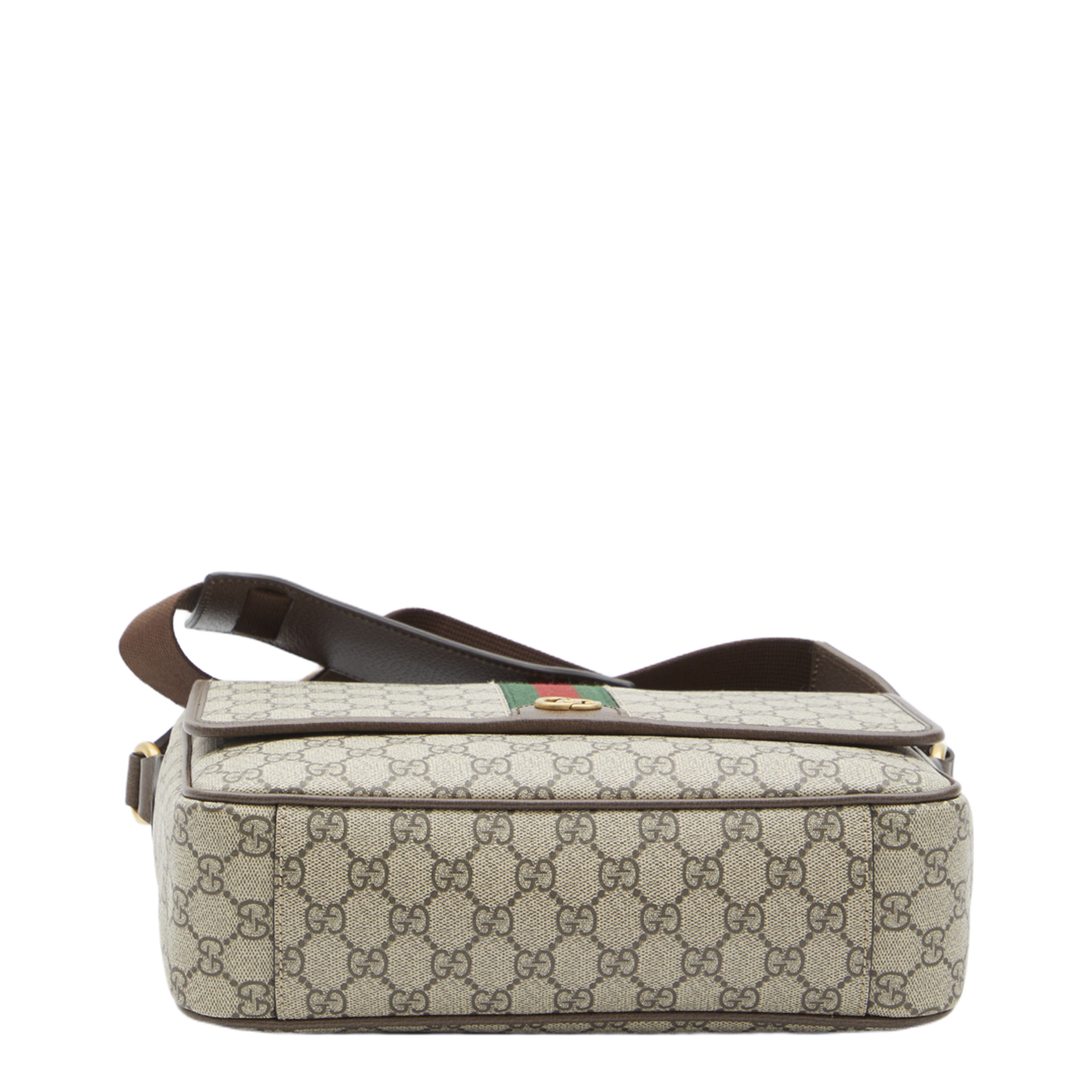 Ophidia Medium Canvas Messenger Bag - Beige/Ebony - Image 3