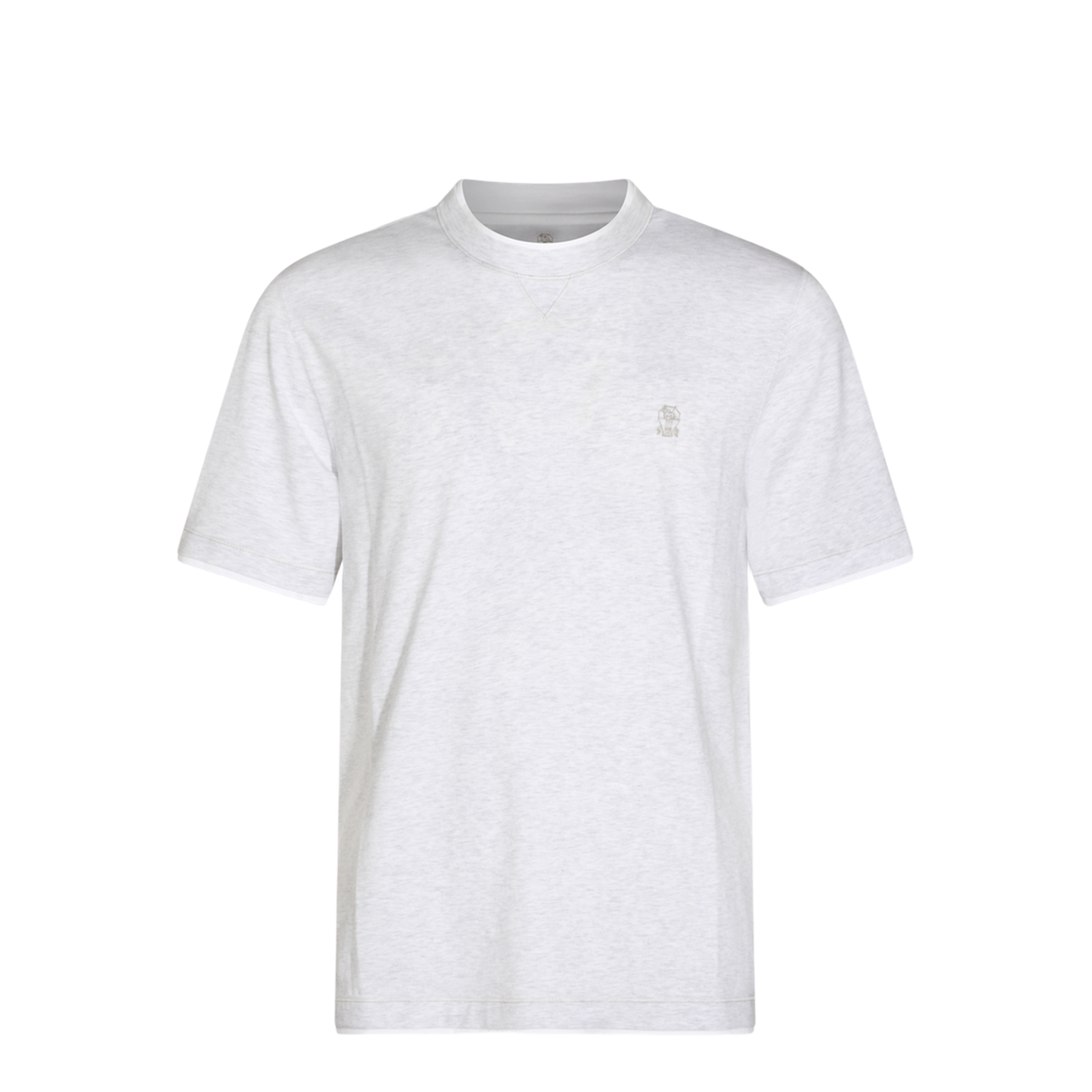 T-Shirt with Faux-Layering in Pearl Grey - Image 2