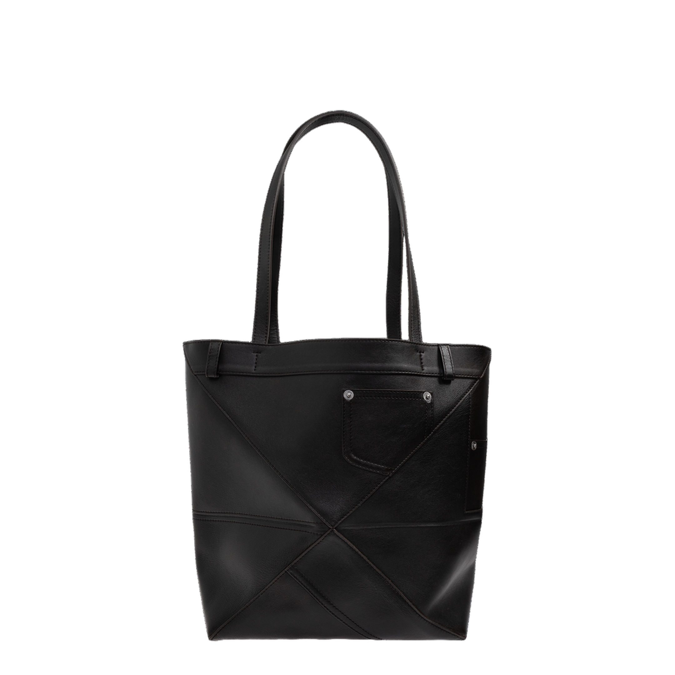 Puzzle Medium Shiny Calfskin Tote - Vintage Brown - Image 3