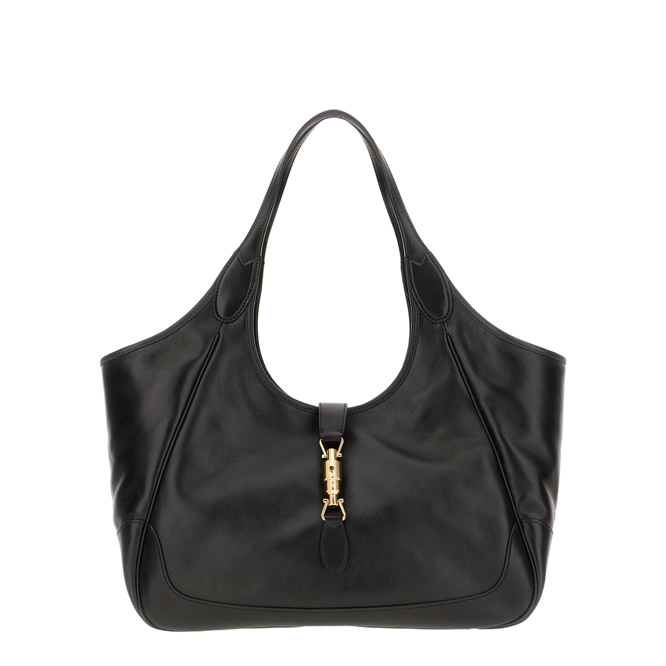 Mercato Medium Soft Leather Tote - Black - Image 1