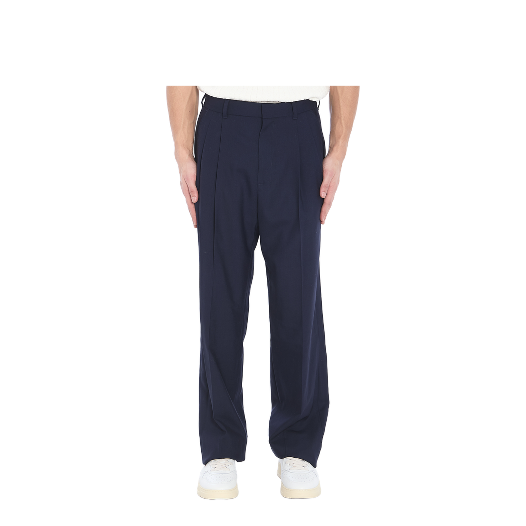 Tailored Trousers with Front Pleats - Image 1