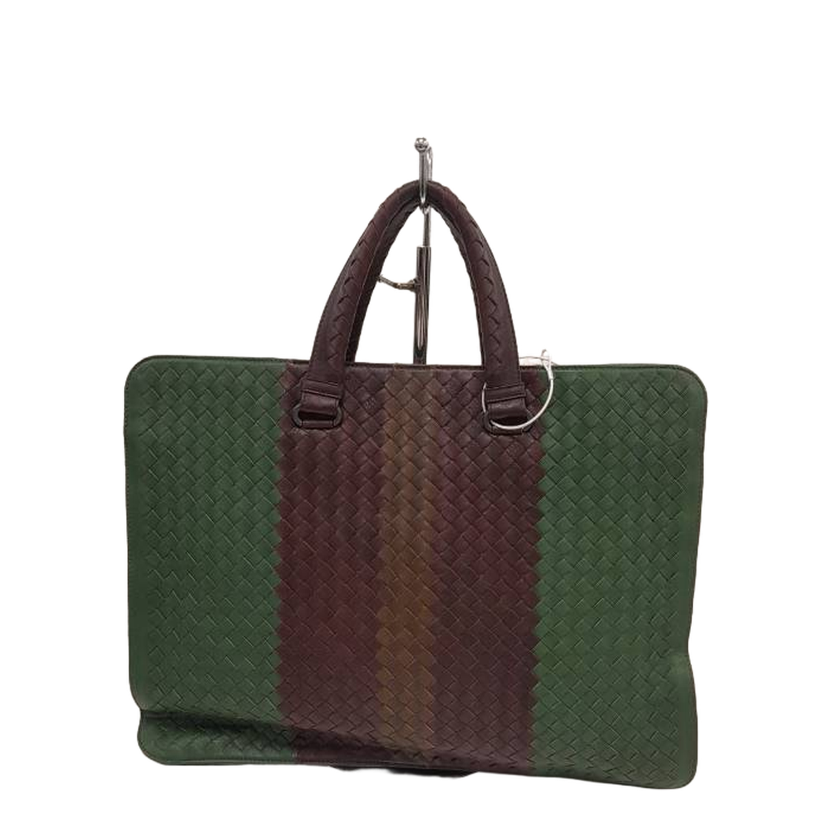 Brown Nappa Intrecciato Club Fume Briefcase Bag - Image 1