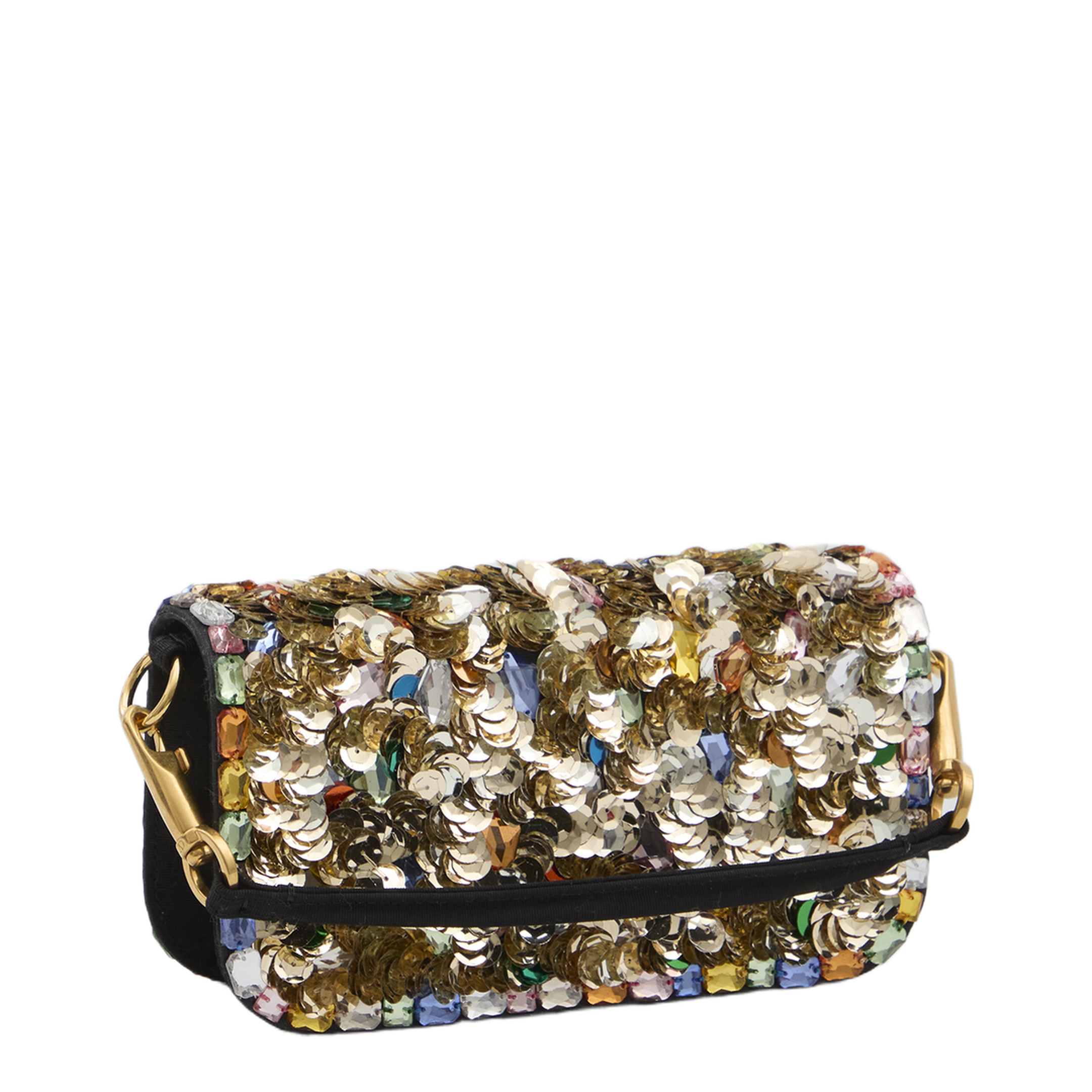 Locò Small Sequin-Embellished Shoulder Bag - Black - Image 2