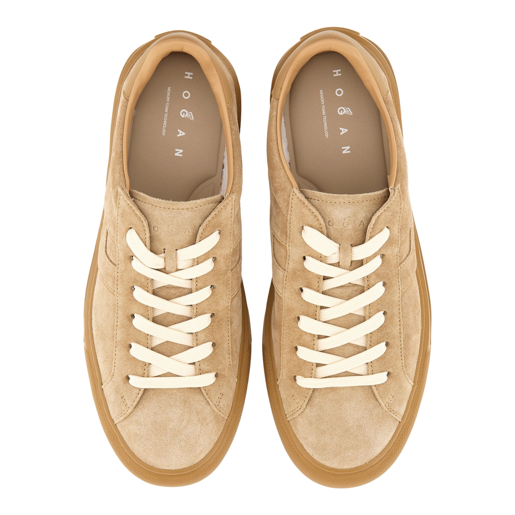 Beige Front Lace-Up Fastening Sneakers - Image 6