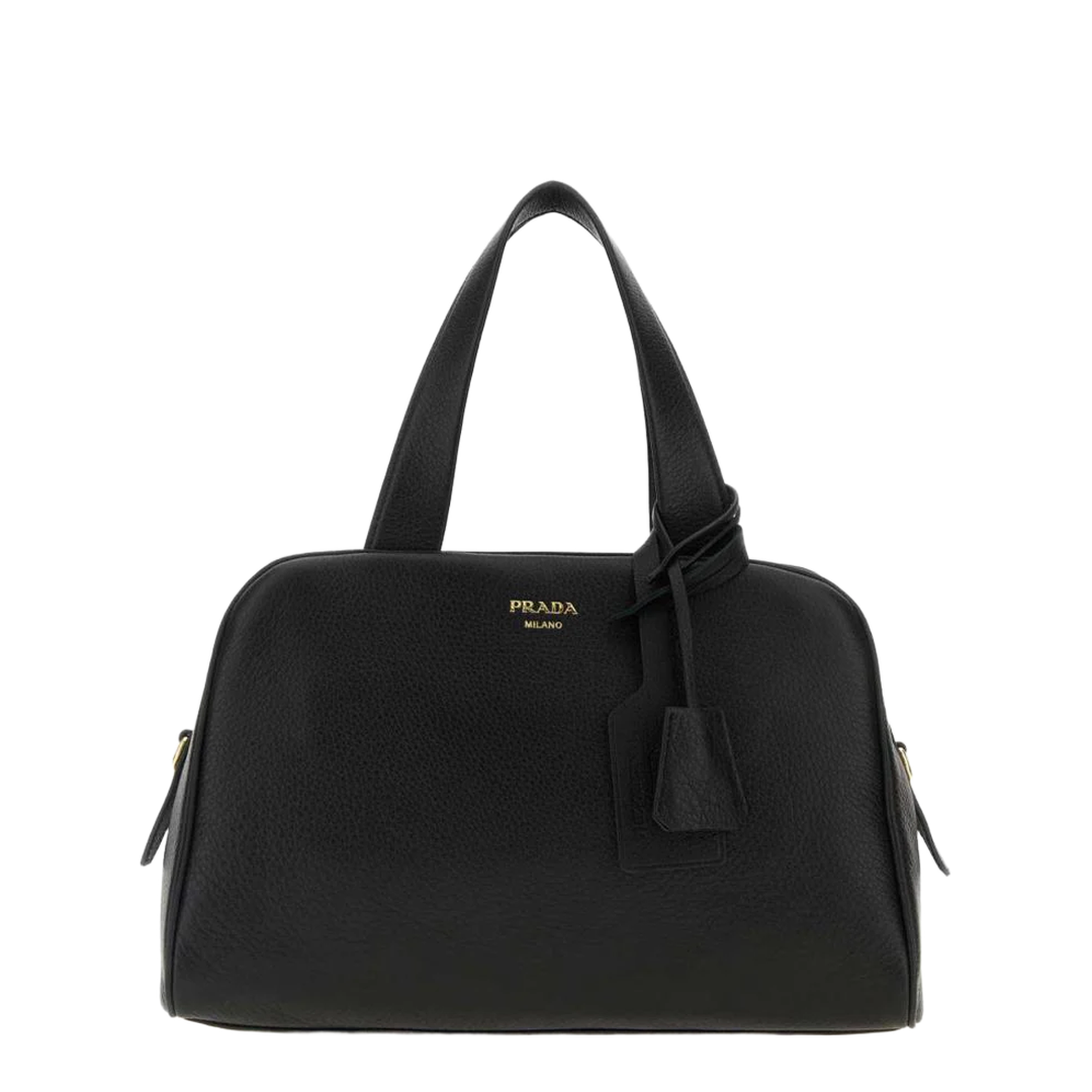 Large Buckskin Top-Handle Bag - Black - Image 1