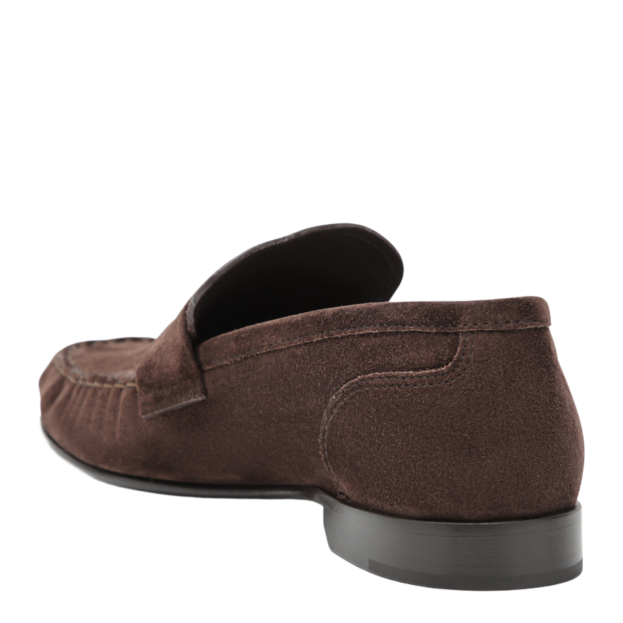 Suede Leather Loafers in Chocolate - Image 2
