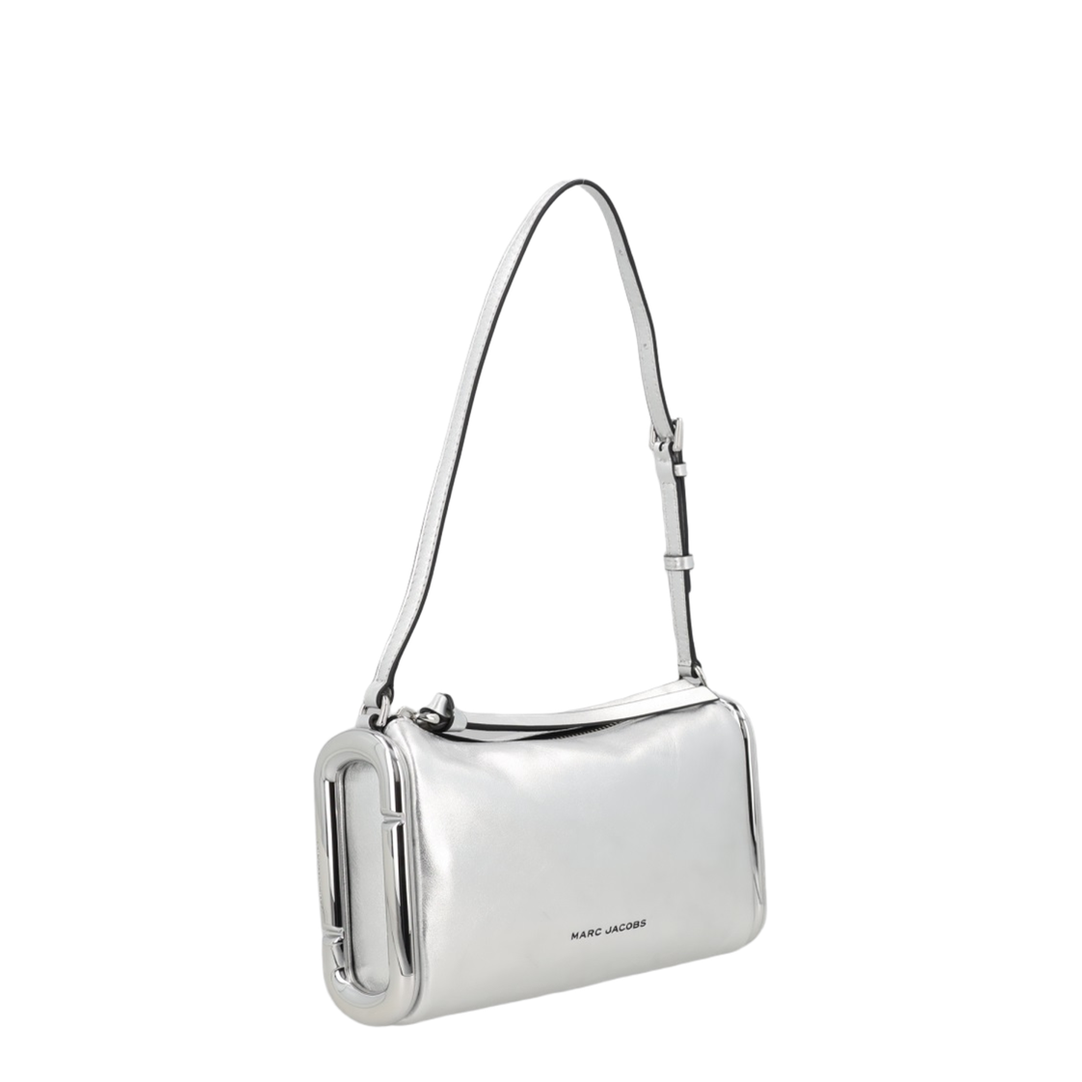 The Scene Small Metallic Leather Shoulder Bag - Silver - Image 2