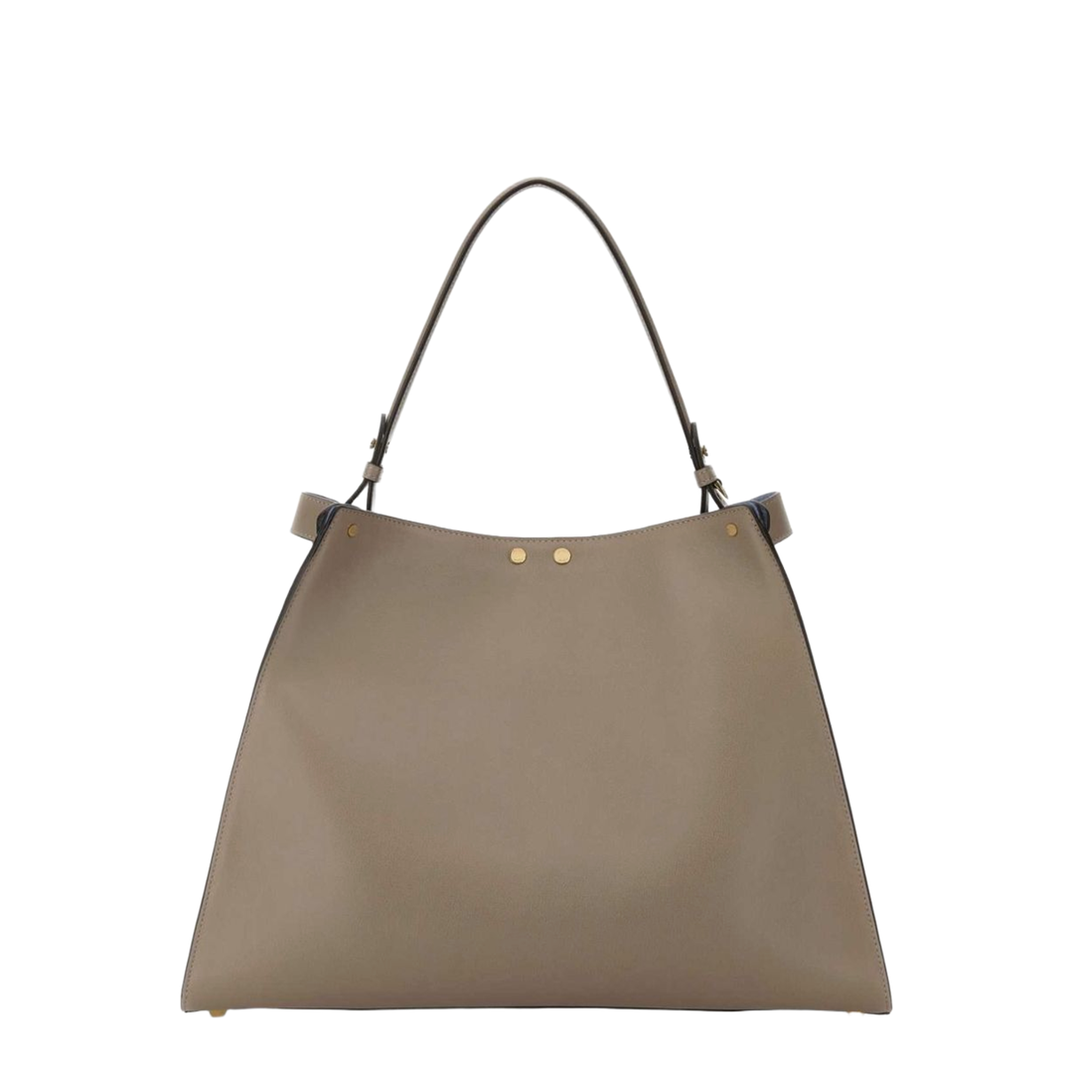 Way Large Leather Shoulder Bag - Grey - Image 2